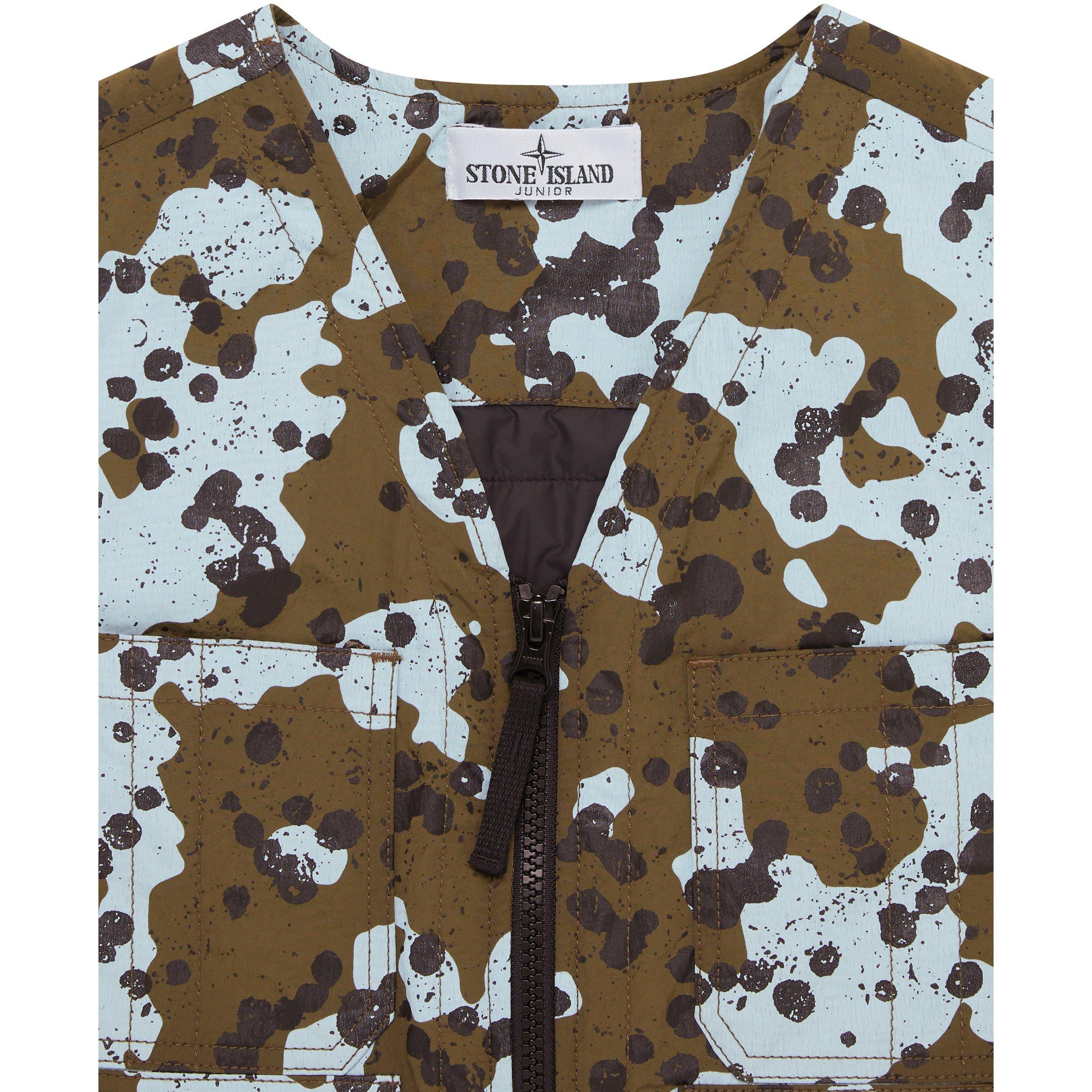 Vrd Mltre V0054 - Stone Island - Kids' Underwater Camo PrimaLoft Canvas Sleeveless Gilet - 3
