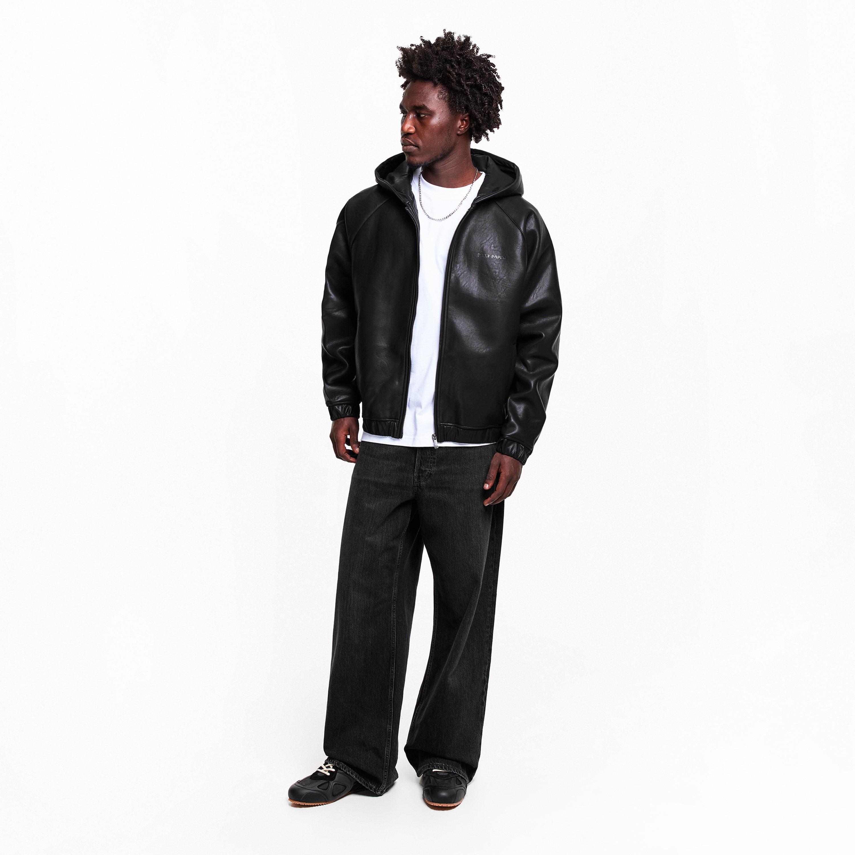 Black - Daily Paper - Men's PS Scuba Faux Leather Jacket - 6