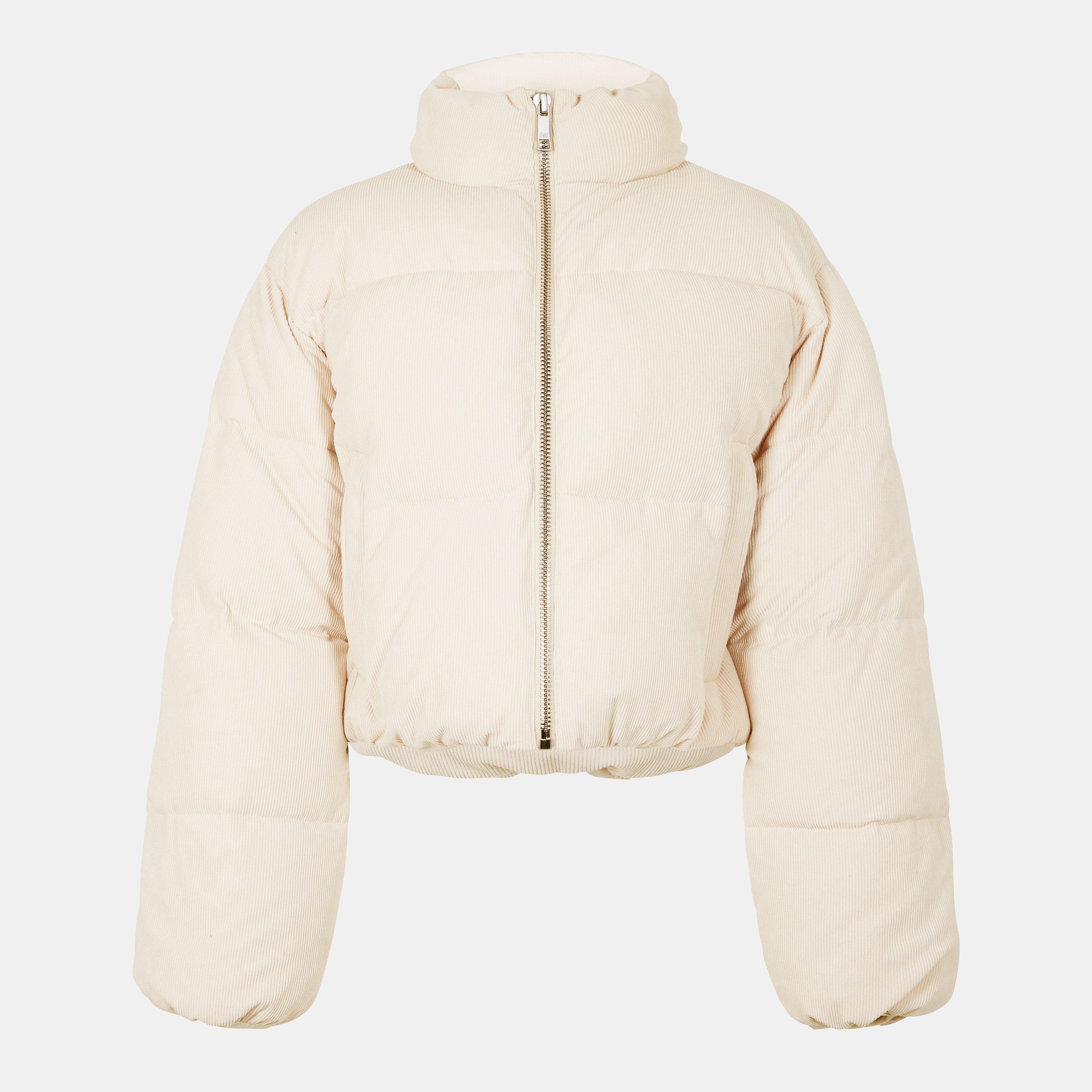 Cream - Jack Wills - Women's Insulated Weather-Resistant Structured Fit Short Puffer Jacket - 1