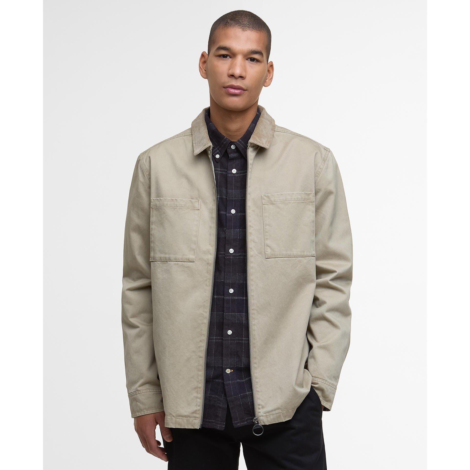 Stone SN32 - Barbour - Men's Lenker Long Sleeve Stand Collar 4 Pocket Overshirt - 2