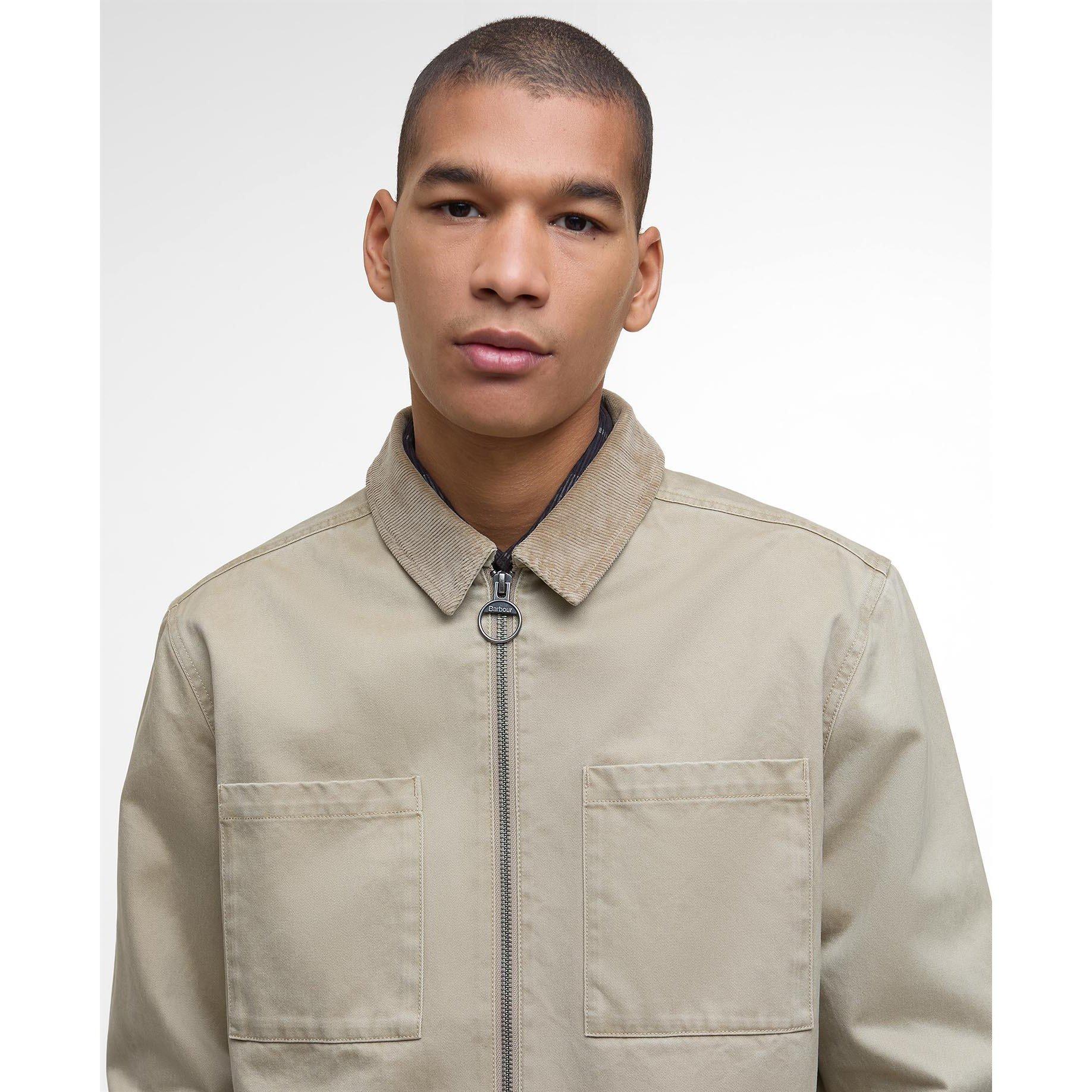 Stone SN32 - Barbour - Men's Lenker Long Sleeve Stand Collar 4 Pocket Overshirt - 4