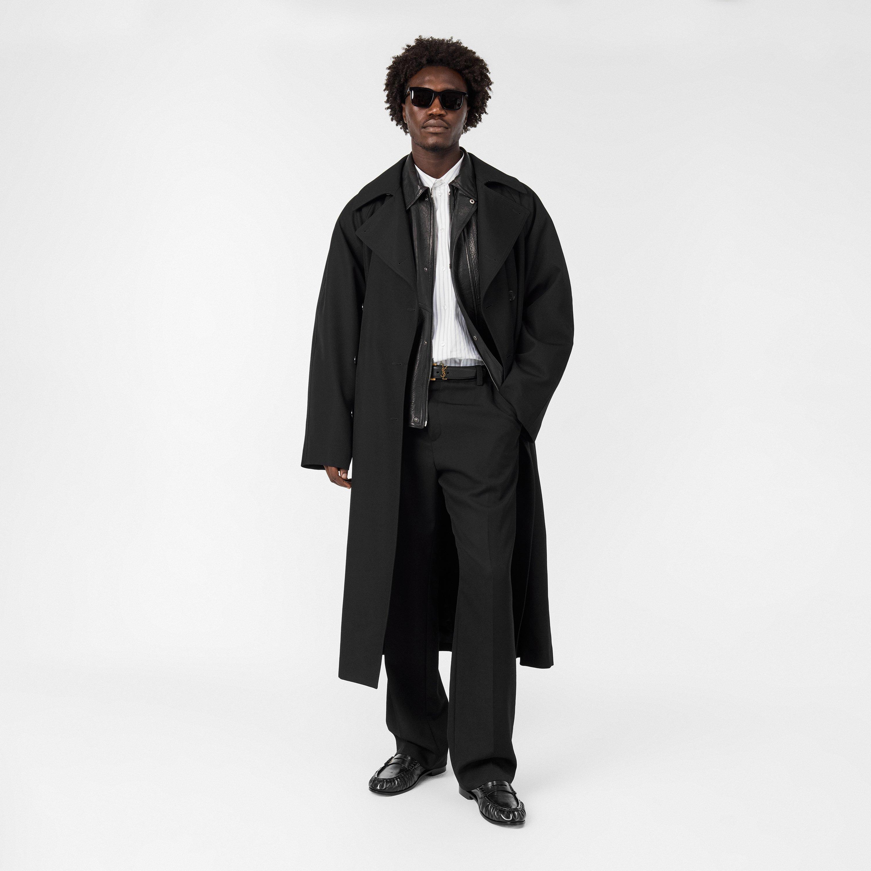 Black - Saint Laurent - Men's Structured Overcoat - 6