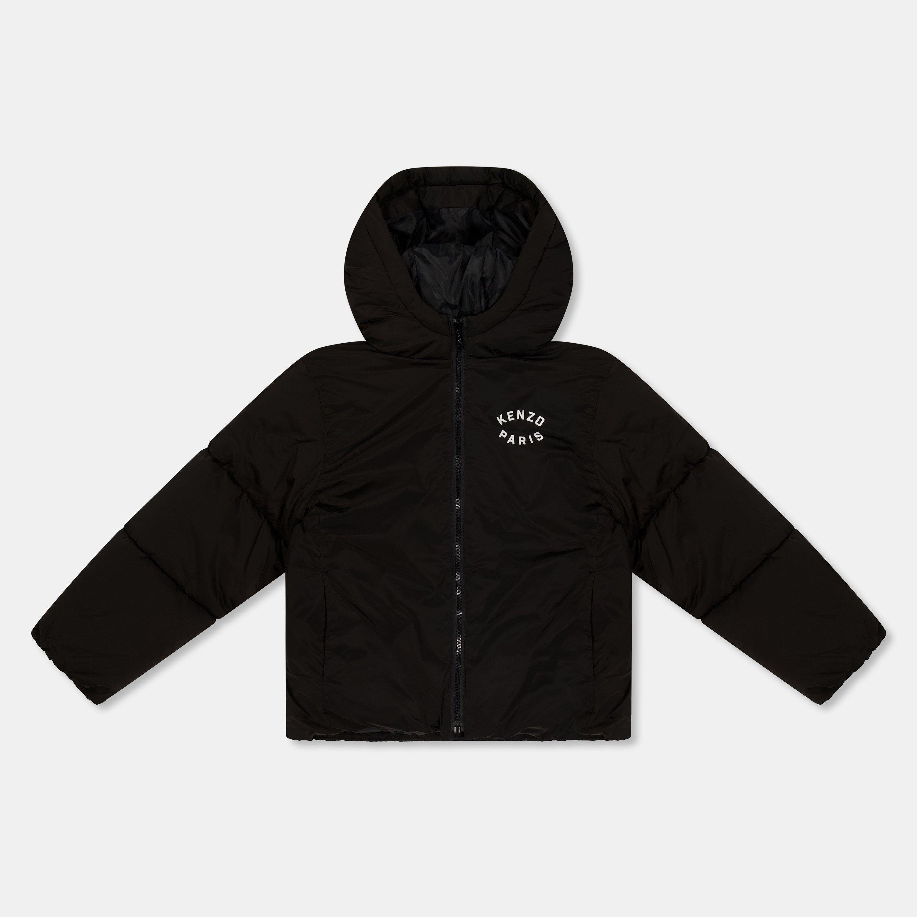 Kenzo  Kids' Insulated Short Puffer Jacket - Black - Size 12Y