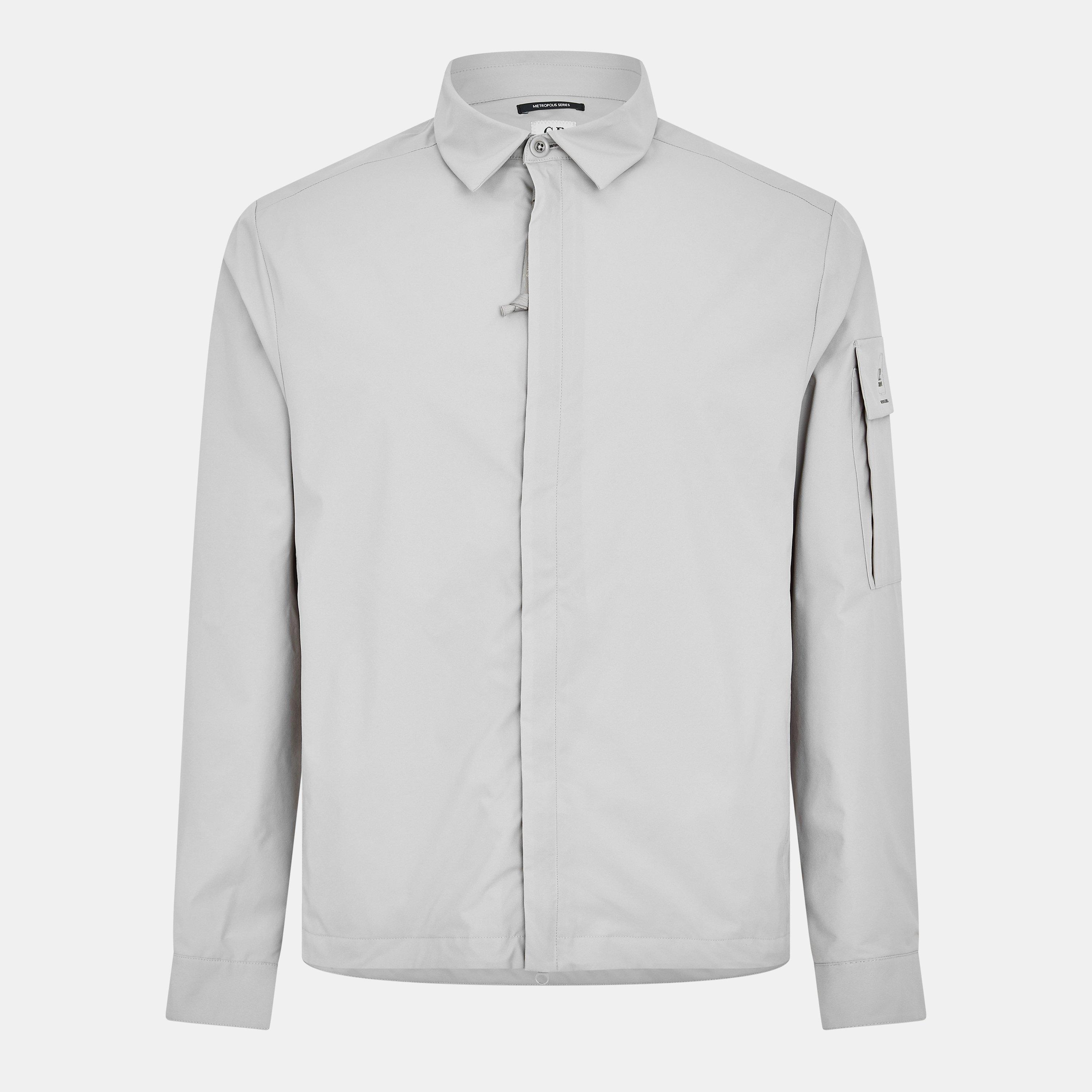 Cp Company Metropolis Men's Microtek Overshirt - Flint Grey 936 - S (46)