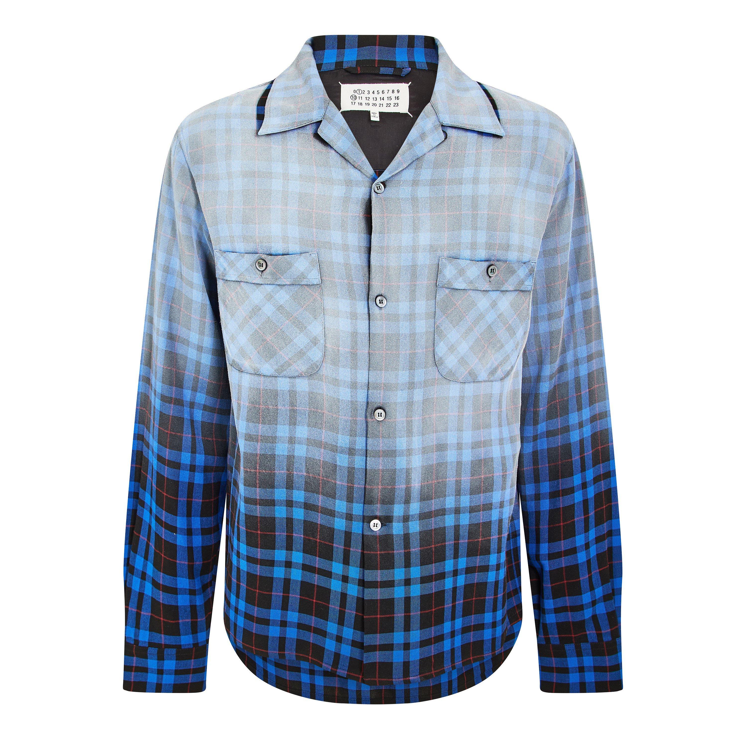 Maison Margiela MMM Tartan Overshirt Sn61 - Blue Tartan - Size 50