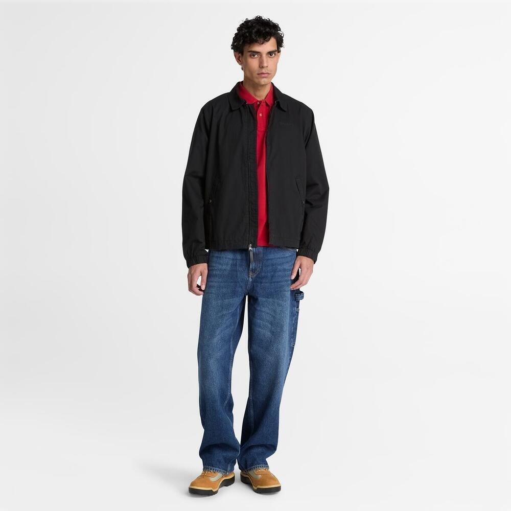 Black - Timberland - Men's Stratham Cotton Bomber Jacket - 2