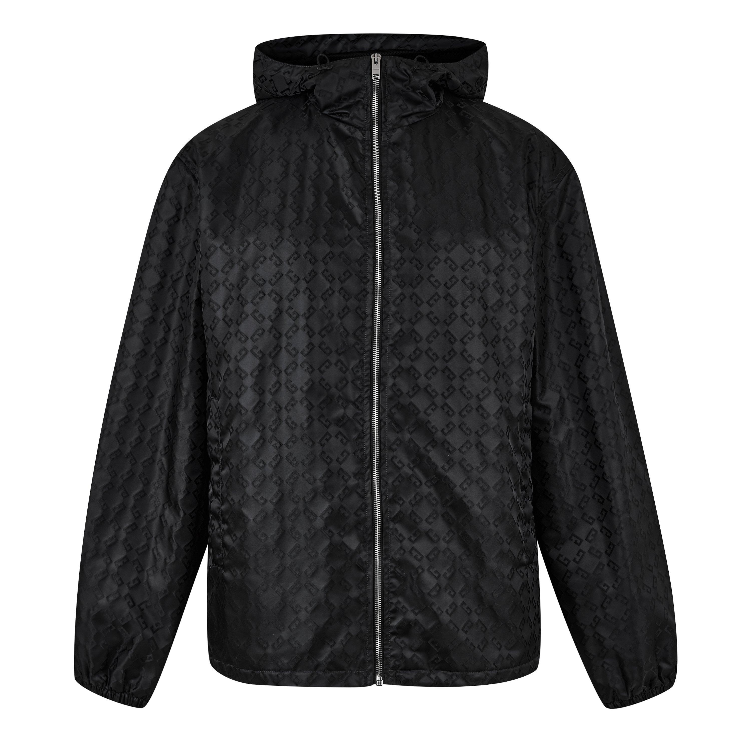Black - GIVENCHY - Men's 4G Monogram Wind Resistant Hooded Long Sleeve Windbreaker - 5
