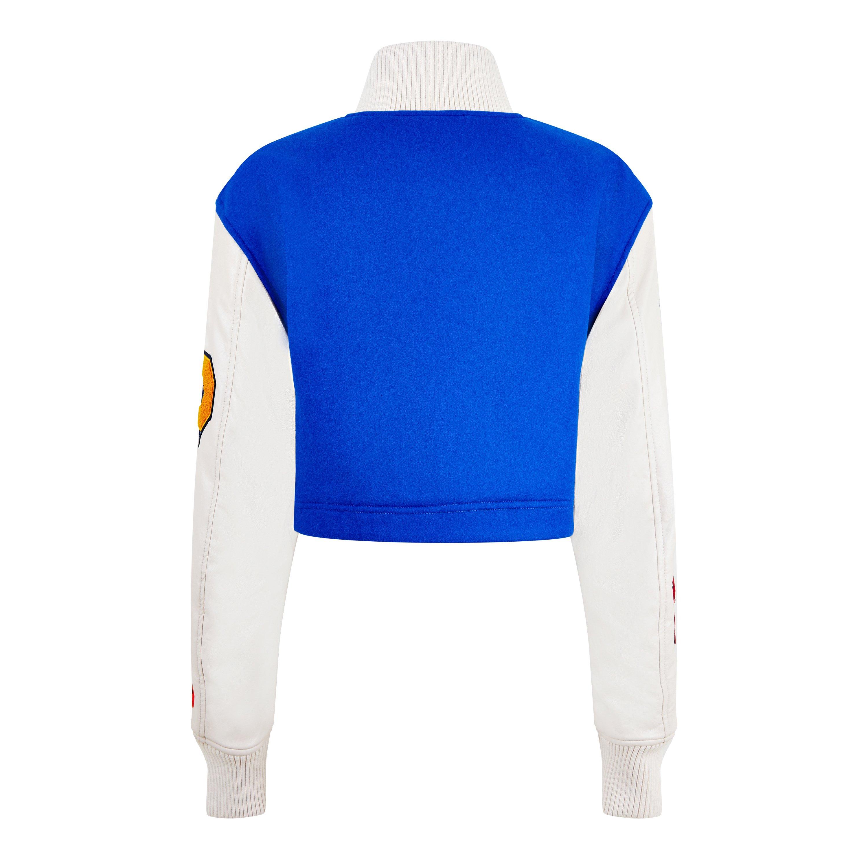 Blue/Yellow - Heron Preston - Women's Patch Varsity Jacket - 2