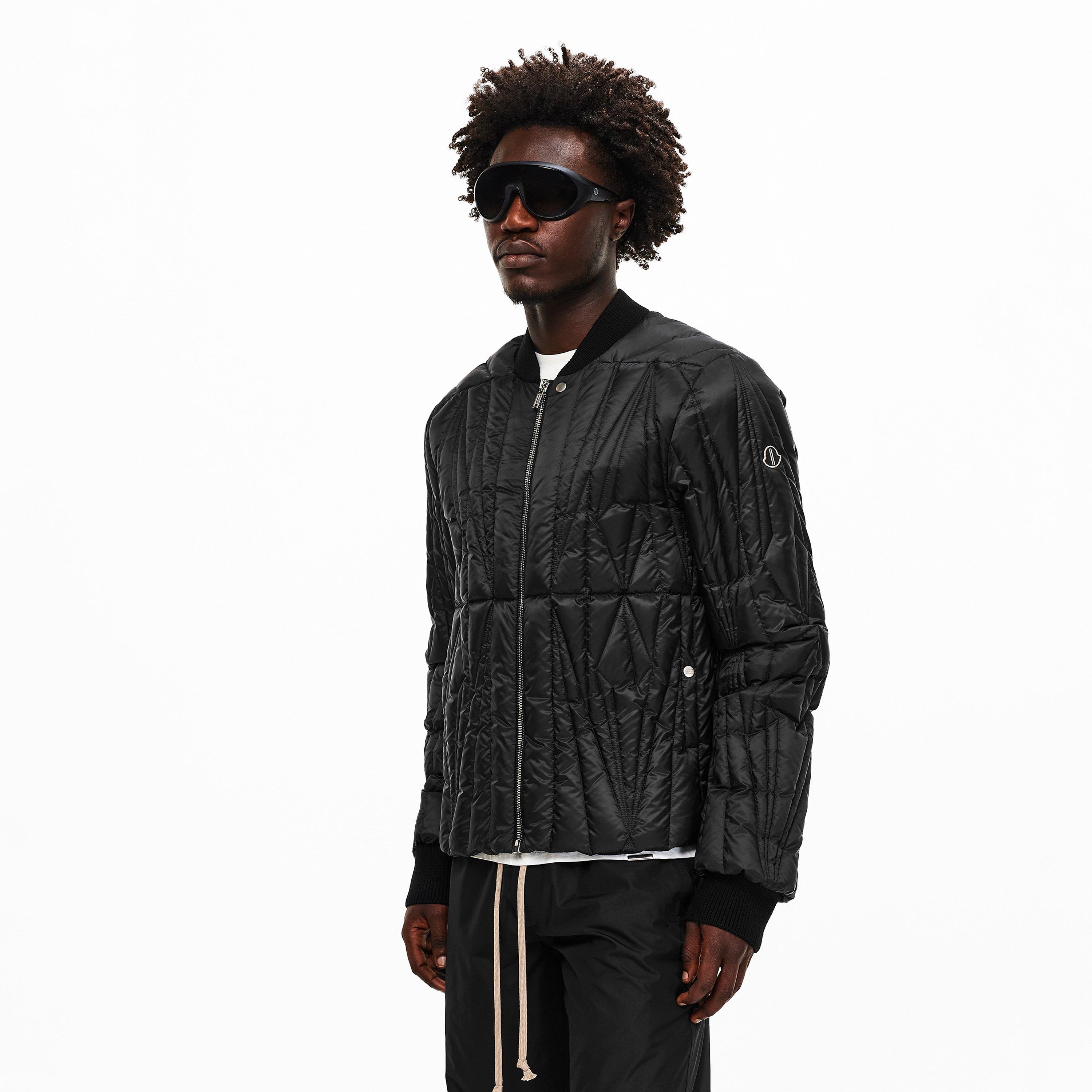 Black - Rick Owens - Mens x Moncler Geocamo Flight Jacket - 3