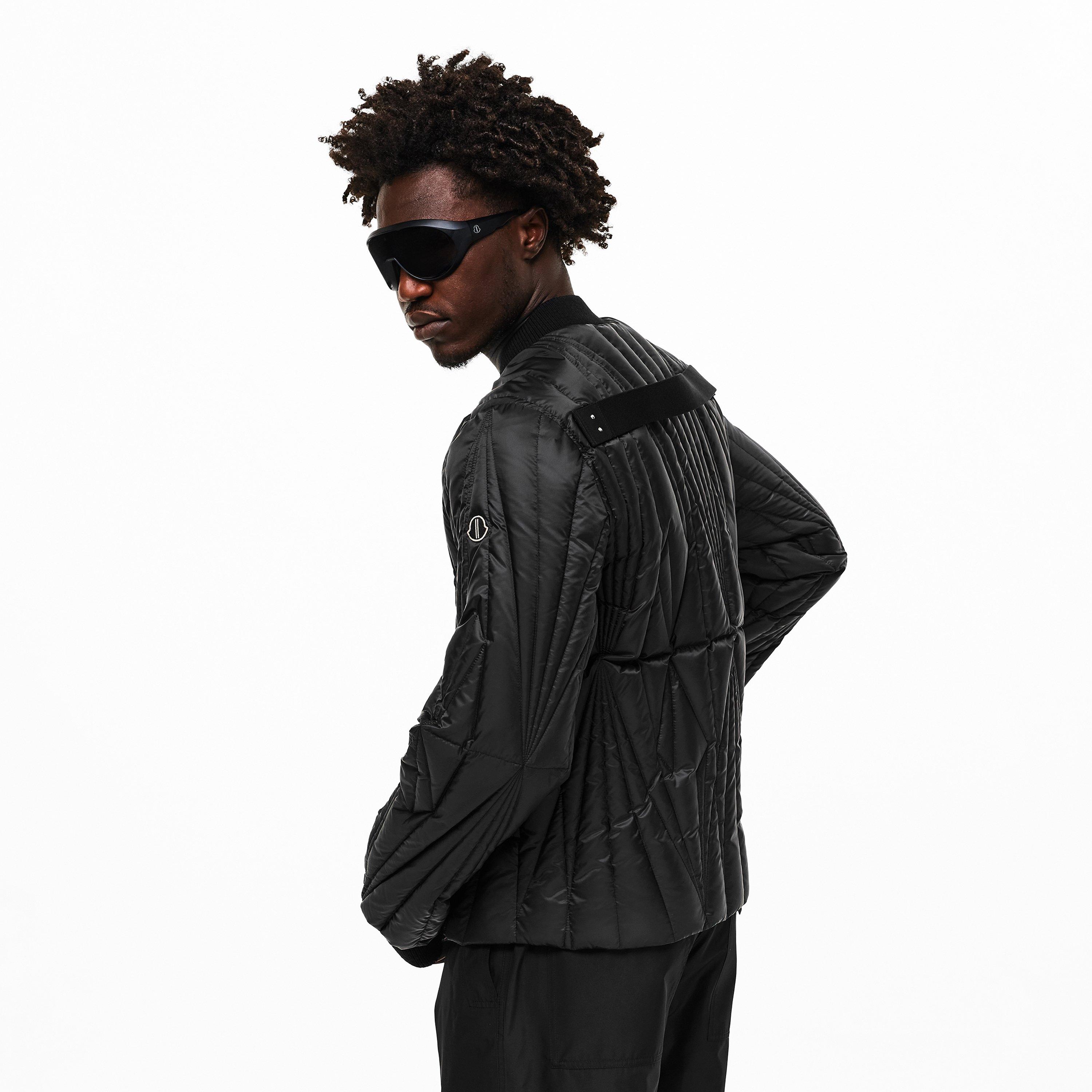 Black - Rick Owens - Mens x Moncler Geocamo Flight Jacket - 4