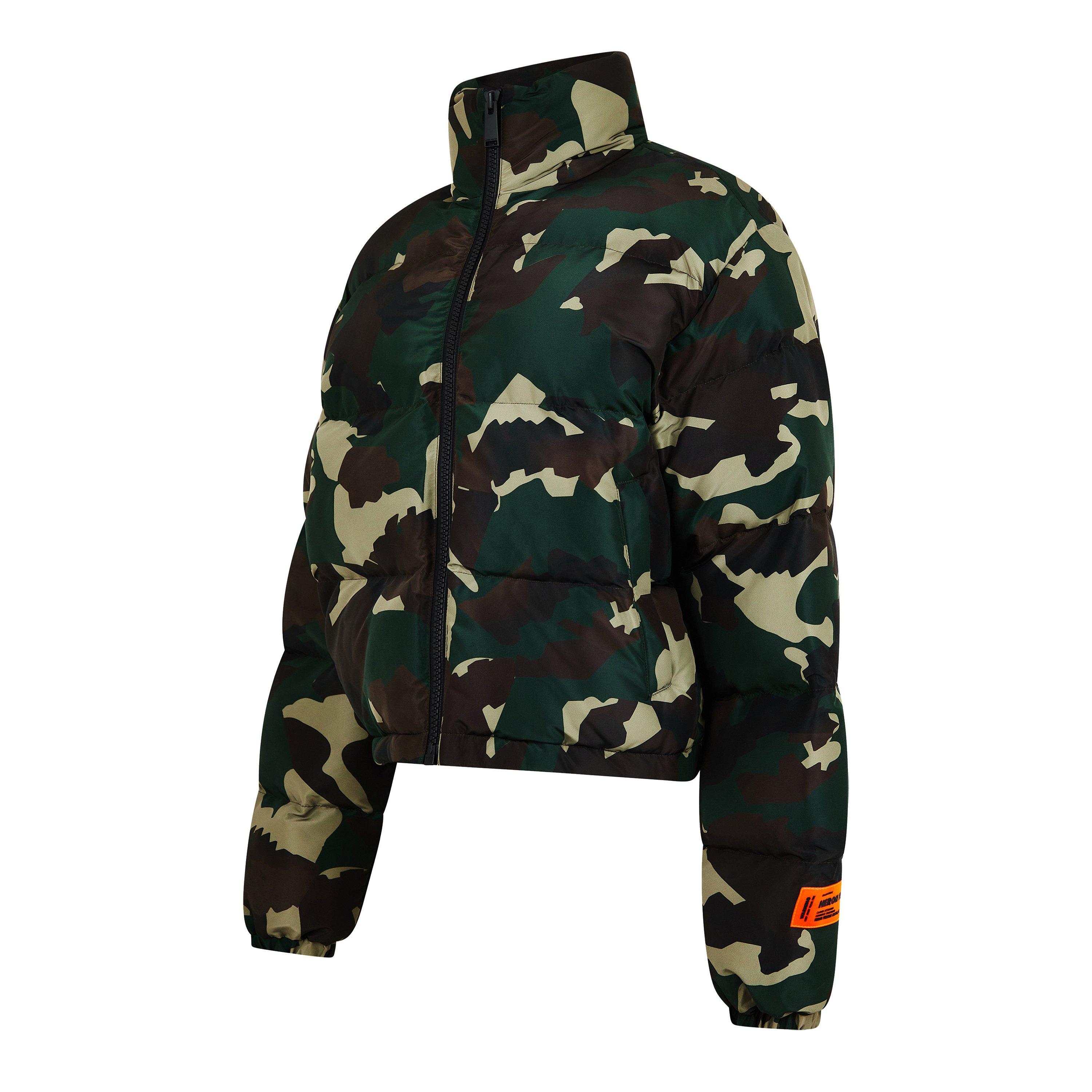 Crop Jacket Camouflage Puffer Jacket Women's Campus Sutra