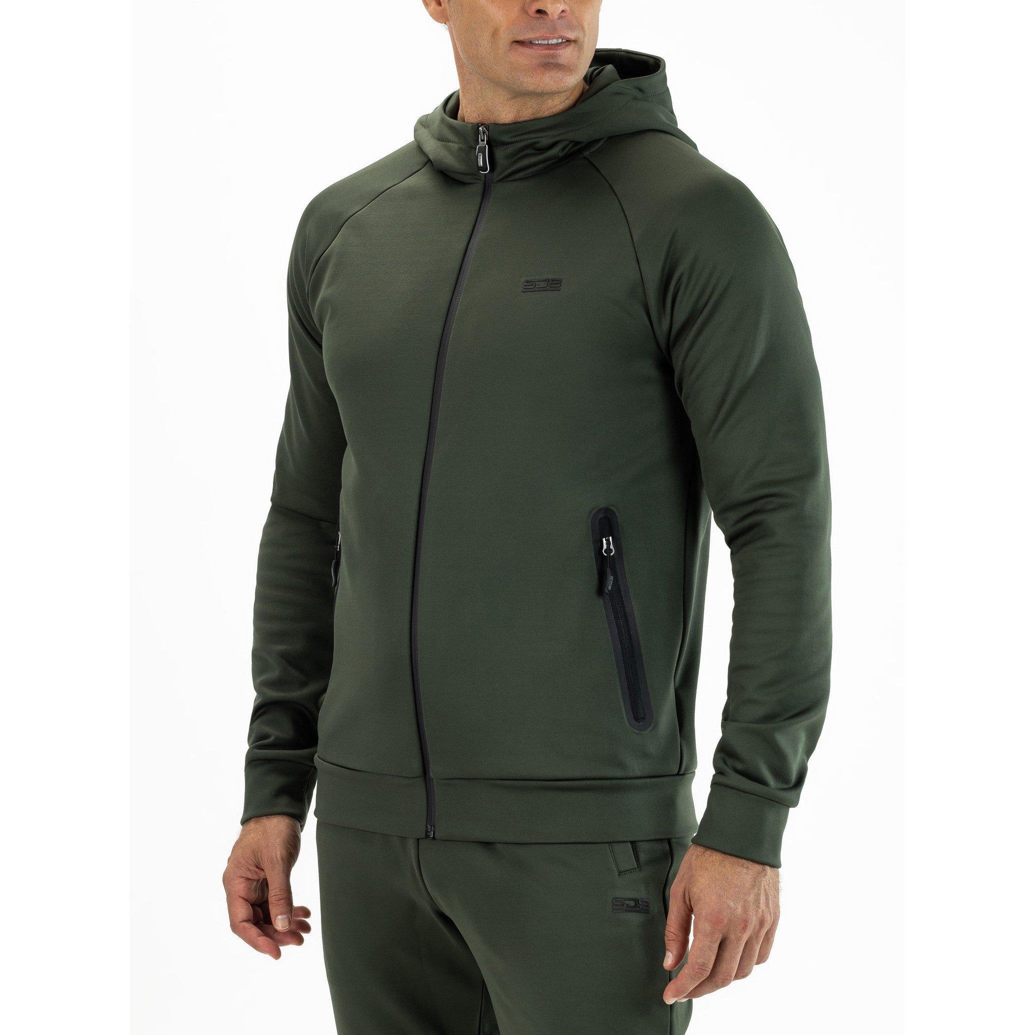 Sjeng Sports Men's Maxim Performance Training Jacket - Camo Green - 2X Large