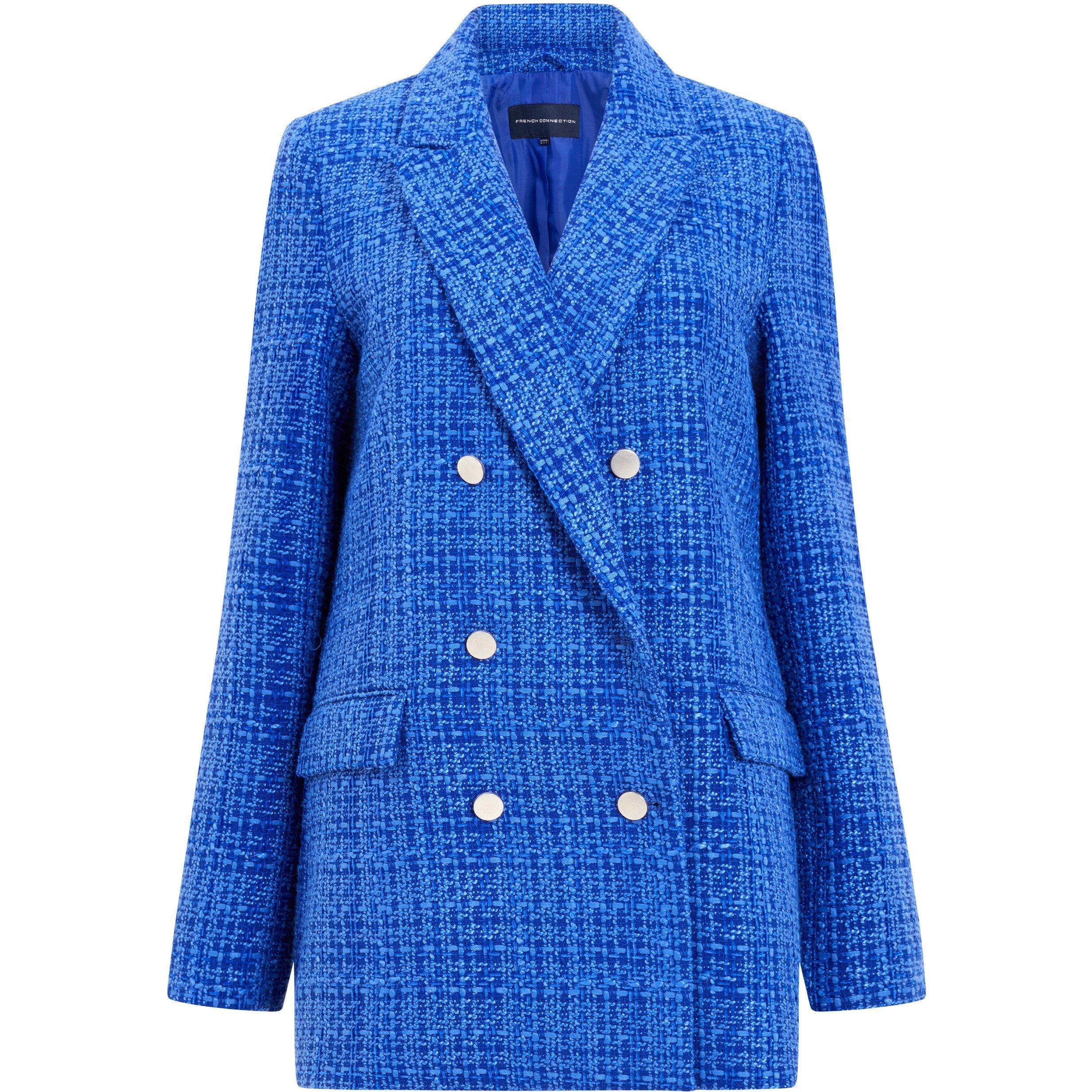 40-Light Blue - French Connection - Women's Azzurra Tweed Structured Blazer - 5