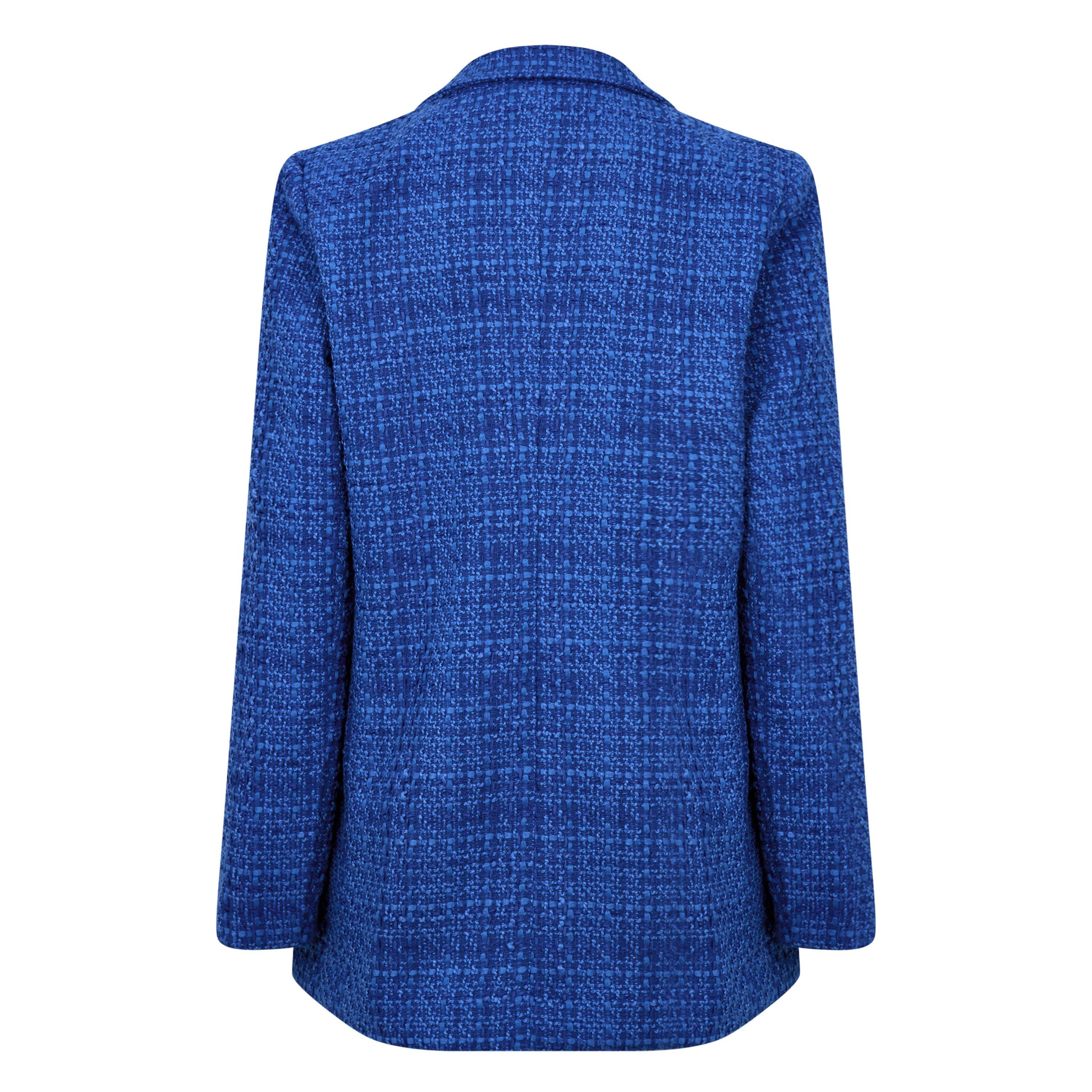 40-Light Blue - French Connection - Women's Azzurra Tweed Structured Blazer - 6