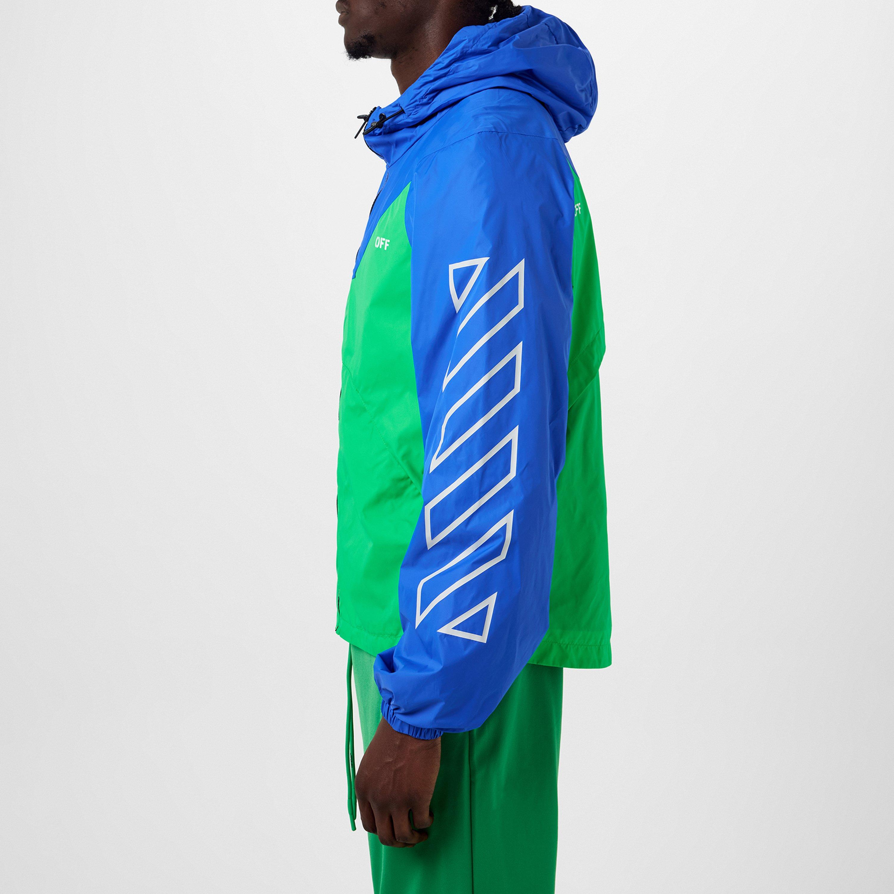 Green Whit - Off White - Men's Stamp Water-resistant Running Jacket - 2