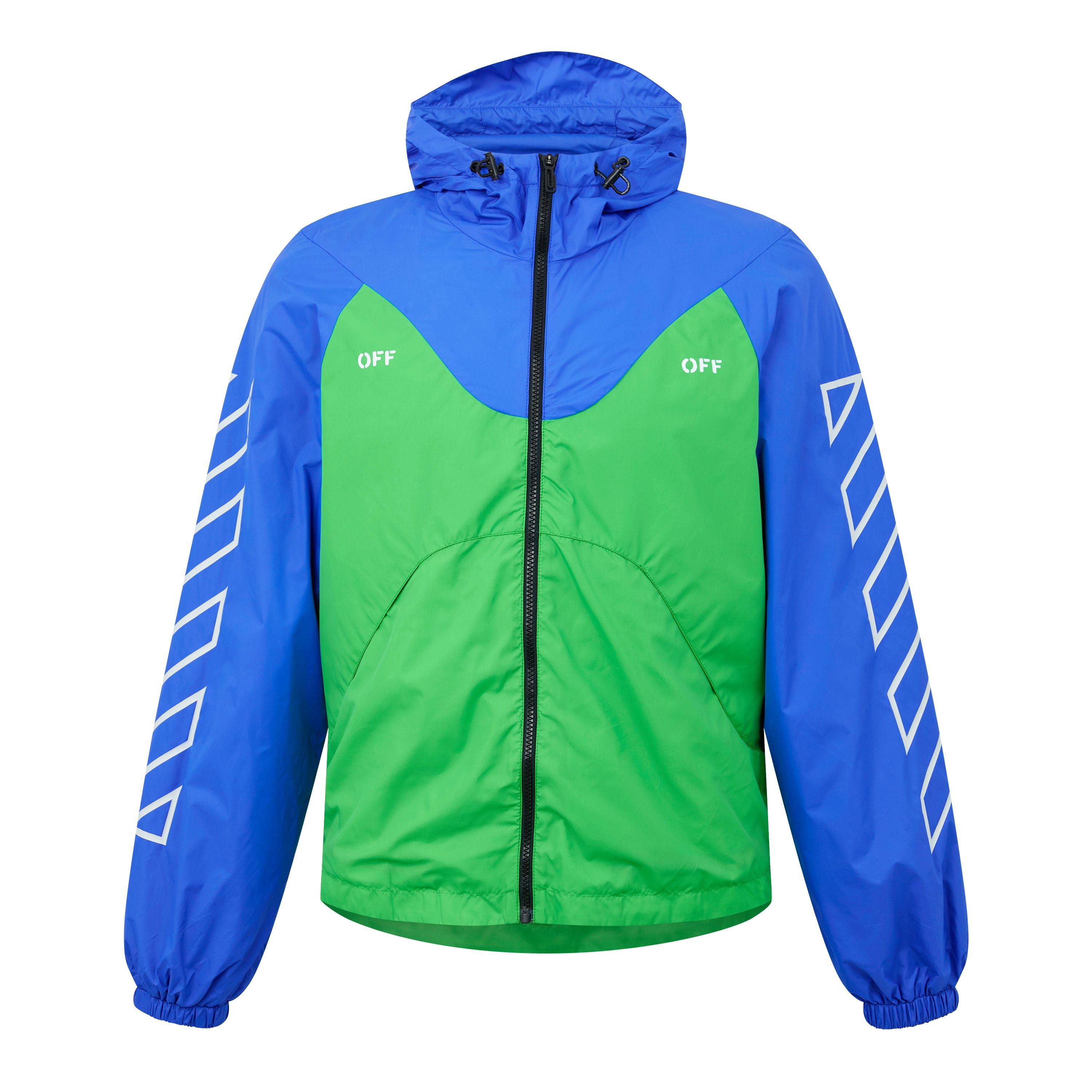 Green Whit - Off White - Men's Stamp Water-resistant Running Jacket - 5