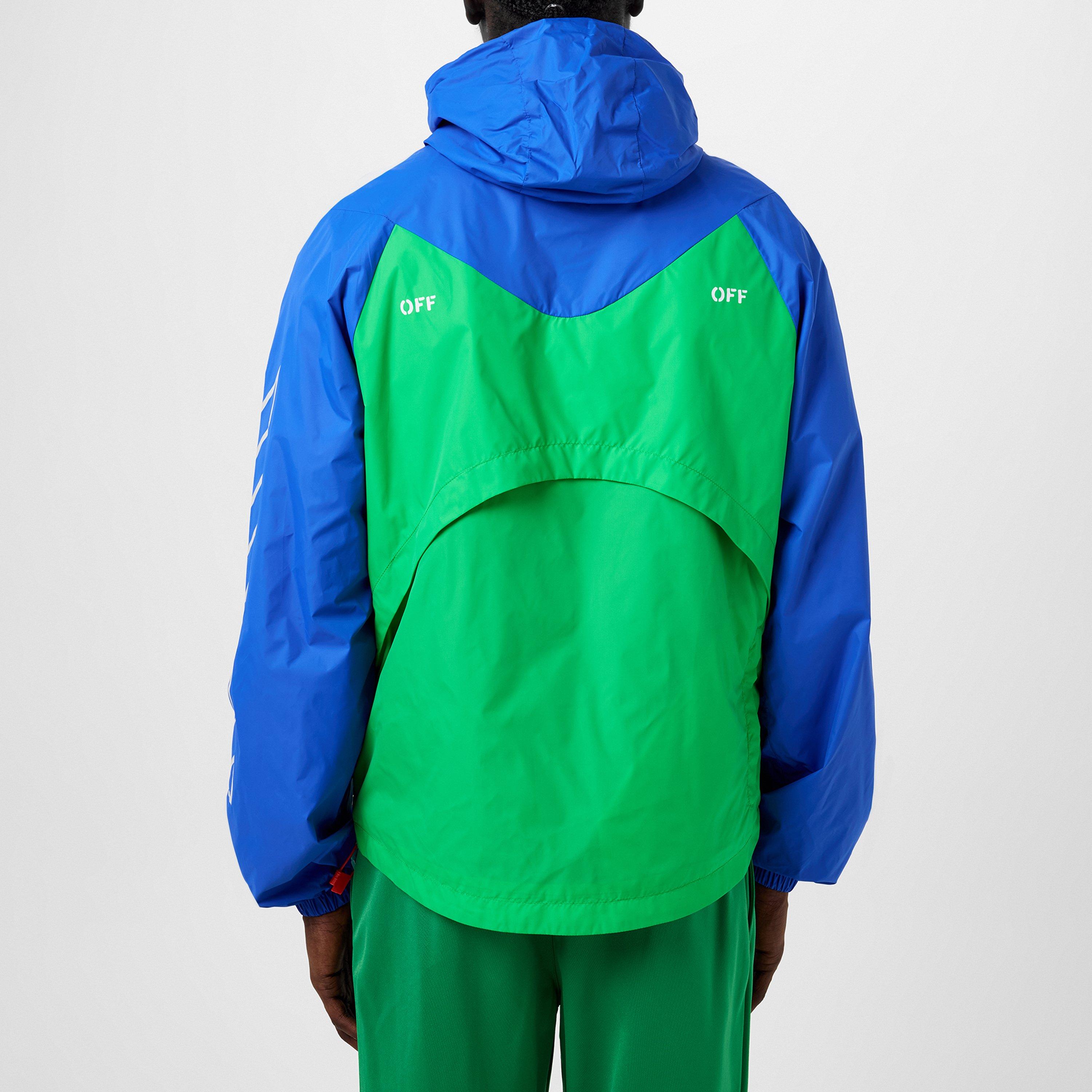 Green Whit - Off White - Men's Stamp Water-resistant Running Jacket - 3