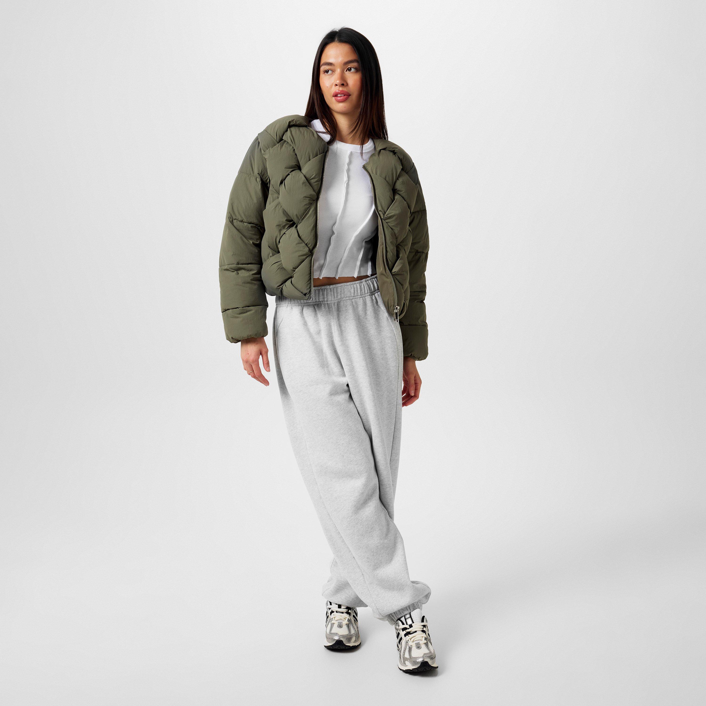 Kaki chiaro - Jack Wills - Interwoven Quilted Short Puffer Jacket - 4