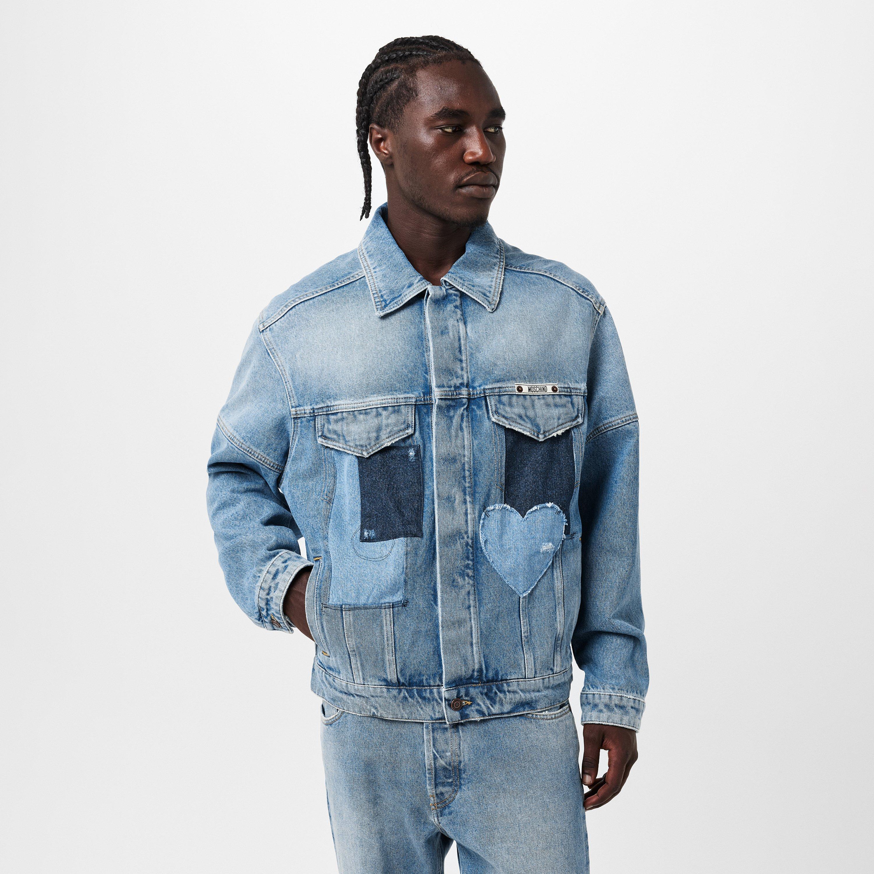 Blue - Moschino - Men's  Structured Denim Jacket - 3