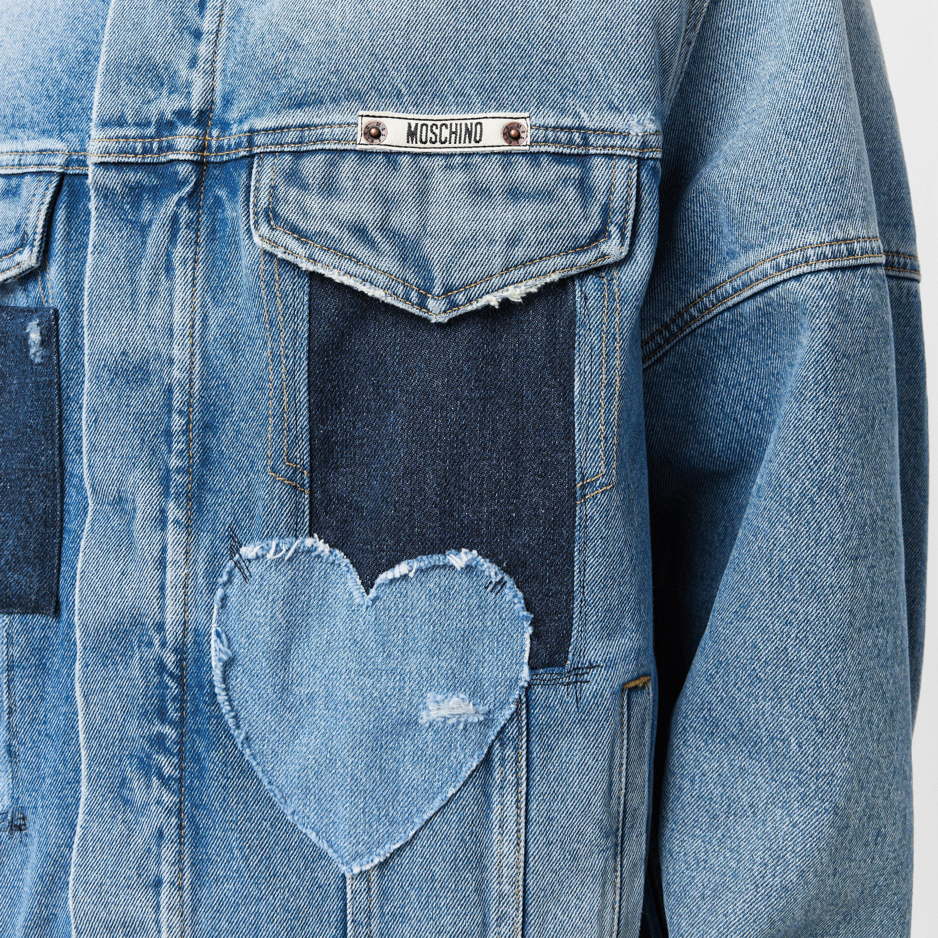 Blue - Moschino - Men's  Structured Denim Jacket - 5