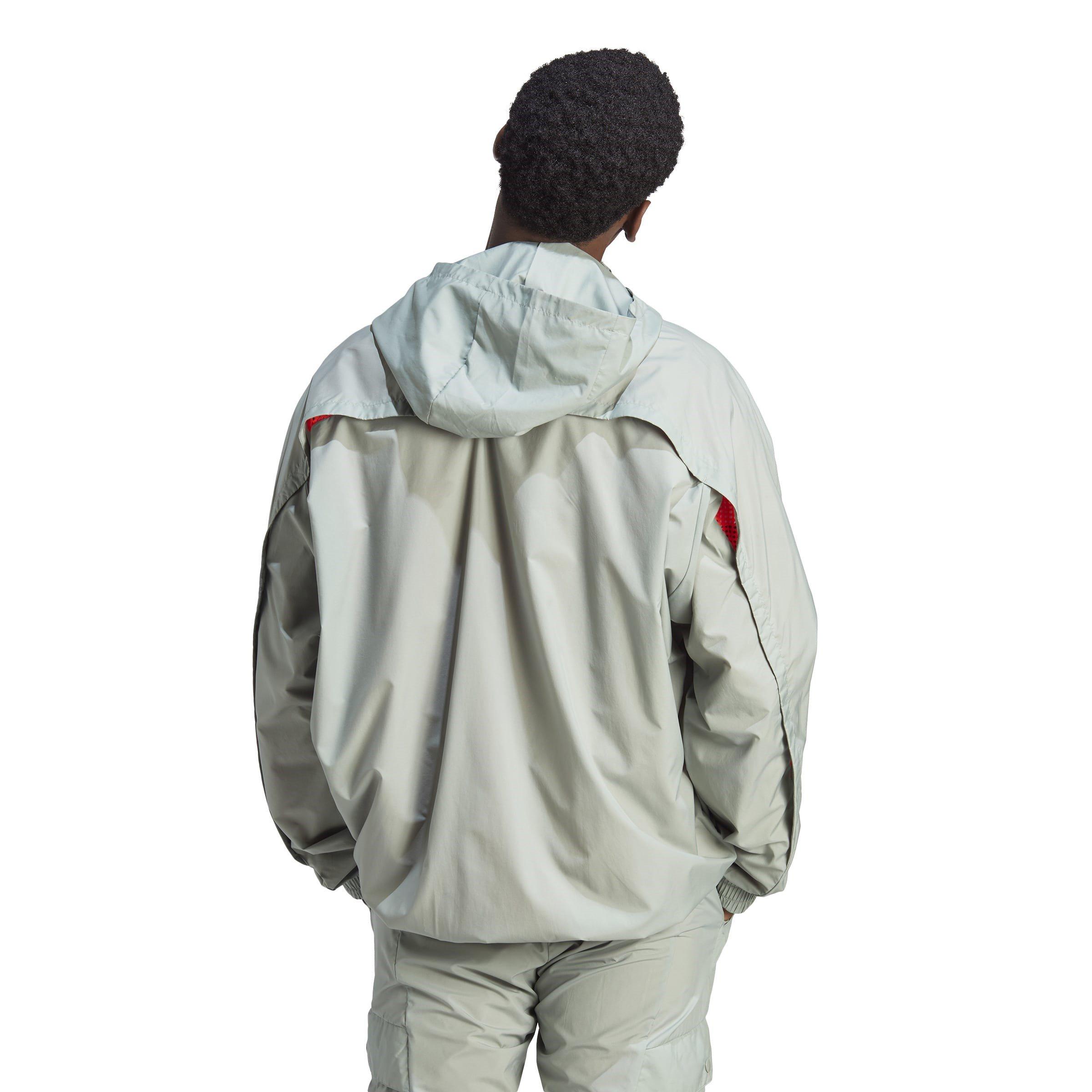 Silbergrün - adidas - Men's City Escape Premium Water Resistant Hooded Oversized Fit Windbreaker - 3