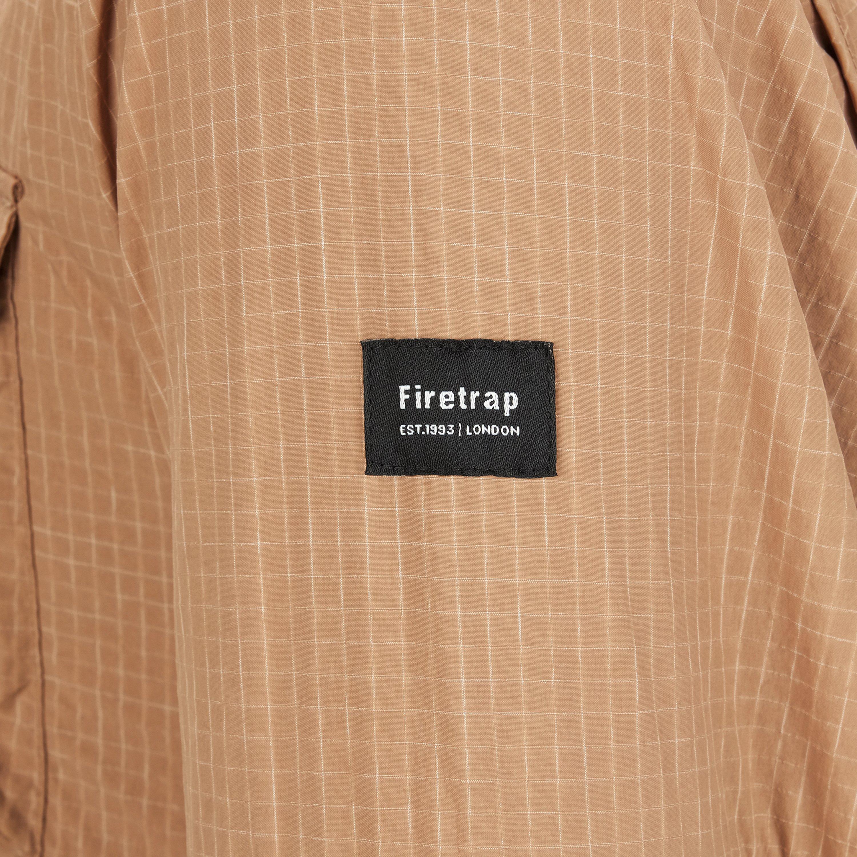 Khaki - Firetrap - Men's 3-in-1 Convertible DWR Full Zip Long Sleeve Overshirt - 11