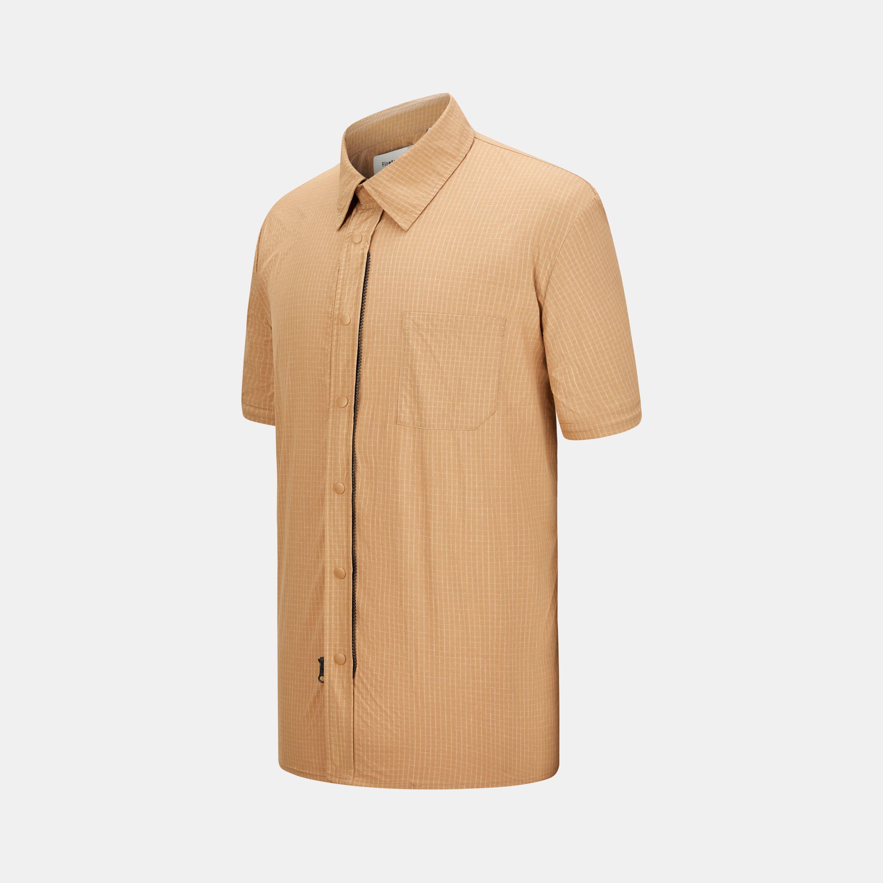 Khaki - Firetrap - Men's 3-in-1 Convertible DWR Full Zip Long Sleeve Overshirt - 7