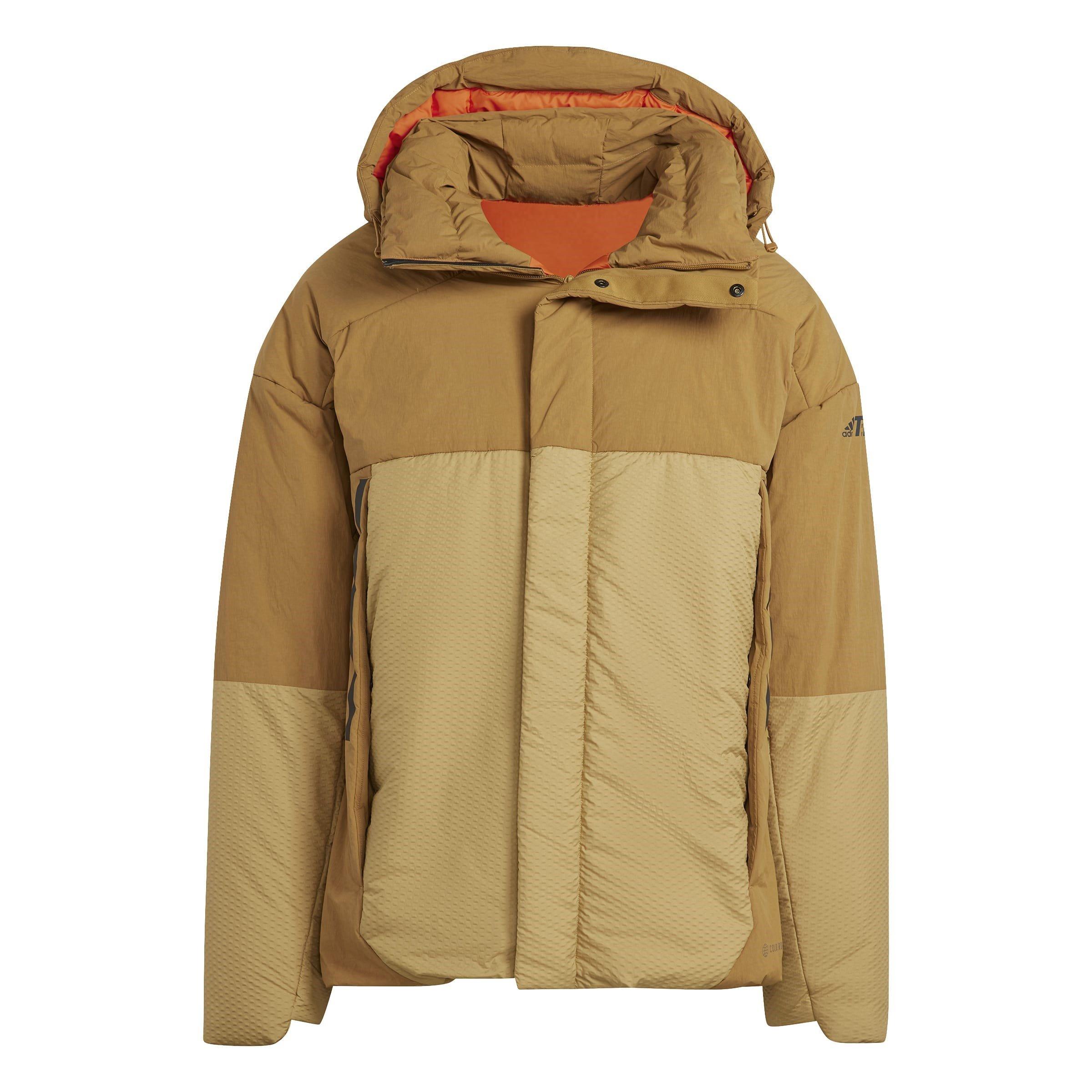Mesa/Golden - adidas - Men's Terrex Myshelter COLD.RDY Water Resistant Detachable Hood Down Jacket - 1