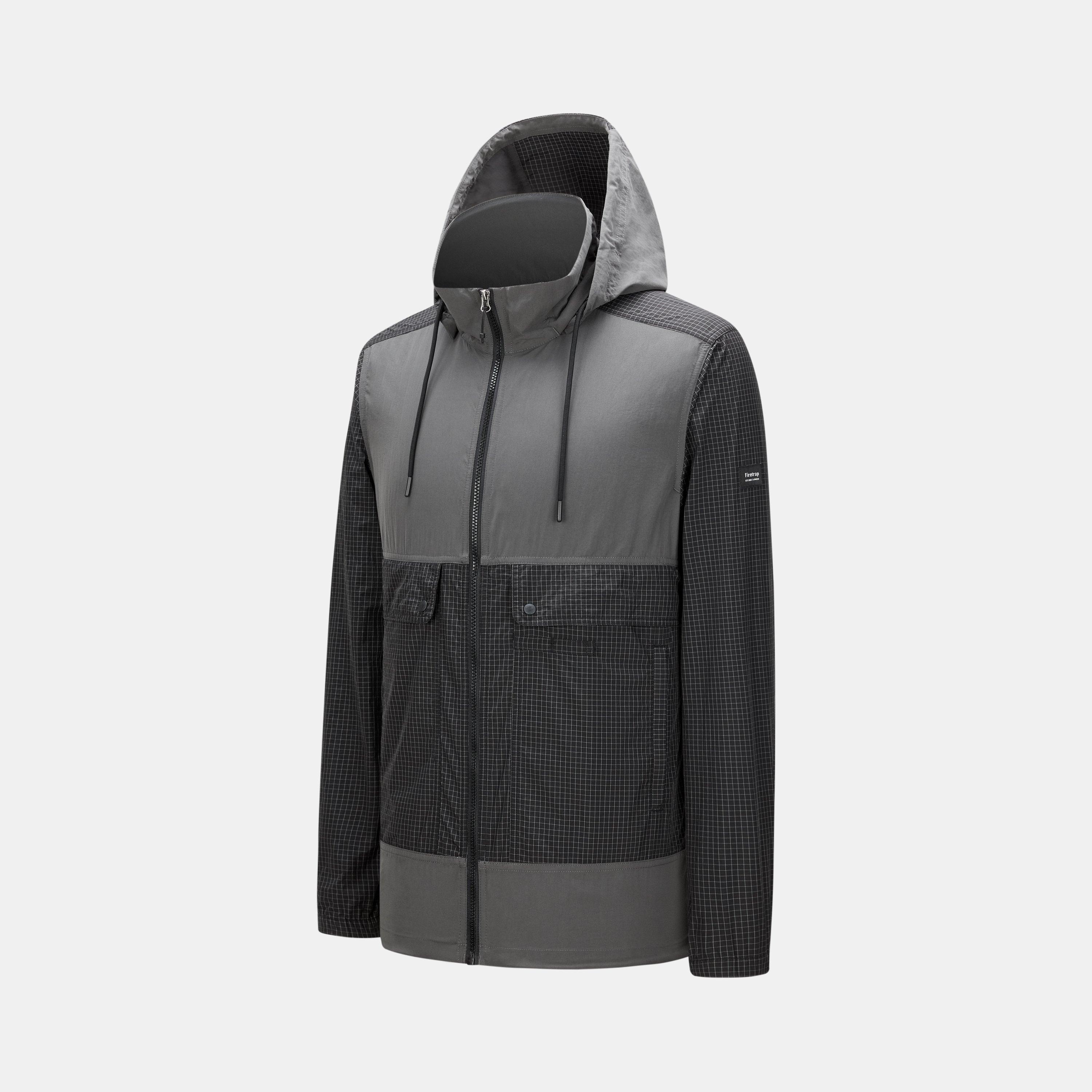 Black - Firetrap - Men's Lightweight Wind Resistant Rain Anorak - 3