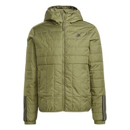 adidas Itavic 3-Stripes Light Hooded Jacket Mens Quilted