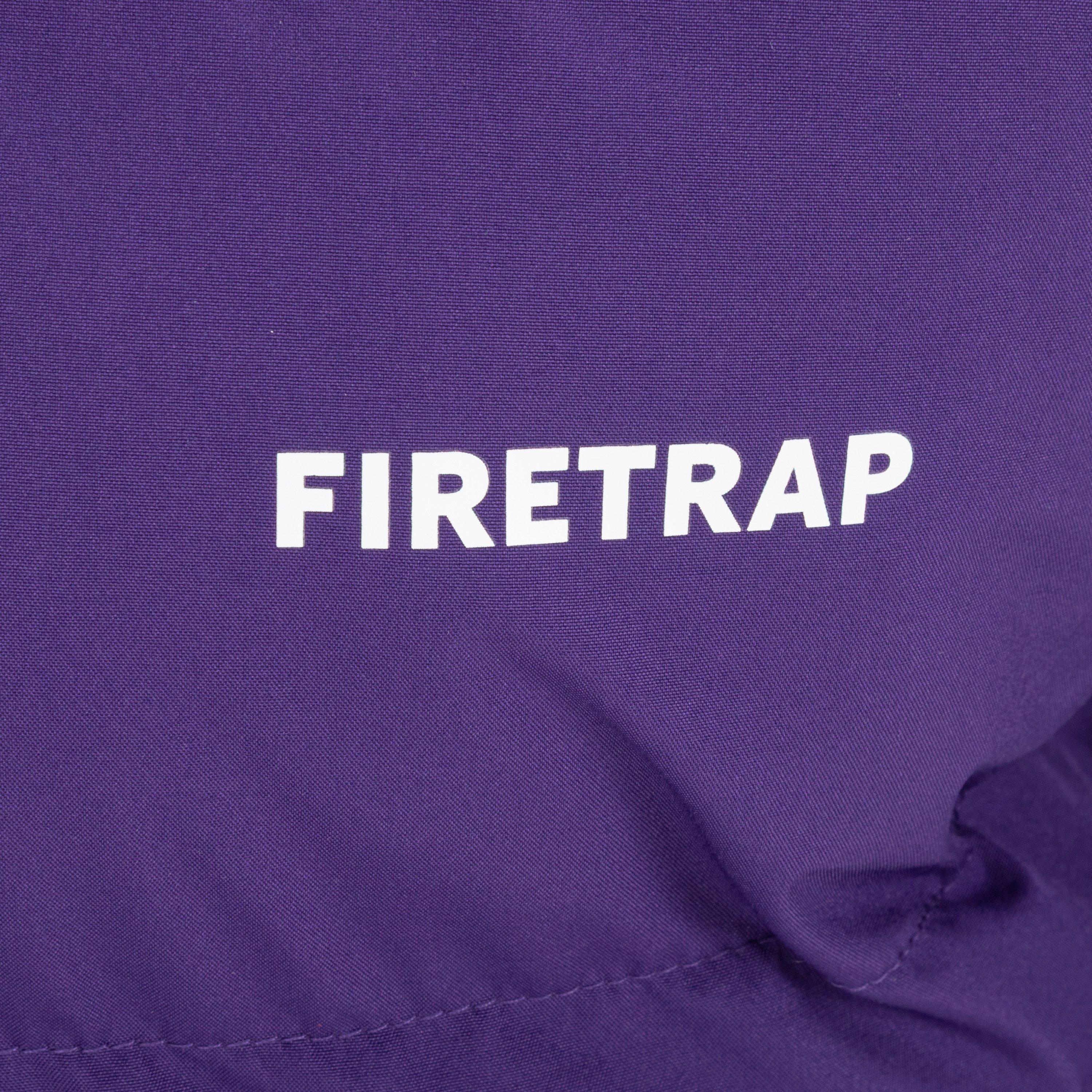 Purple - Firetrap - Men's Full Zip Funnel Neck Long Sleeve Puffer Jacket - 4