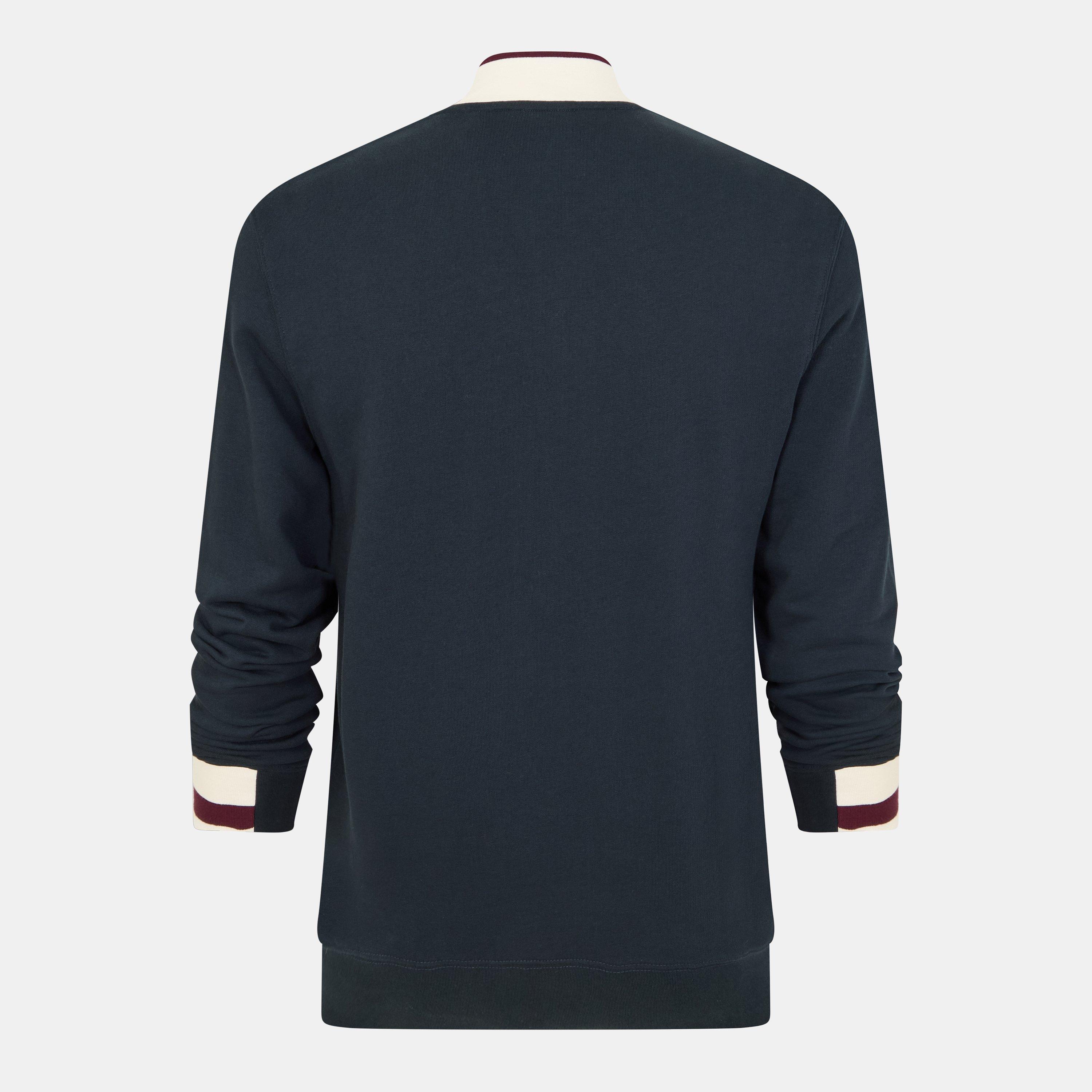 Dark Navy - Lyle and Scott - Men's Jersey Bomber Jacket - 2