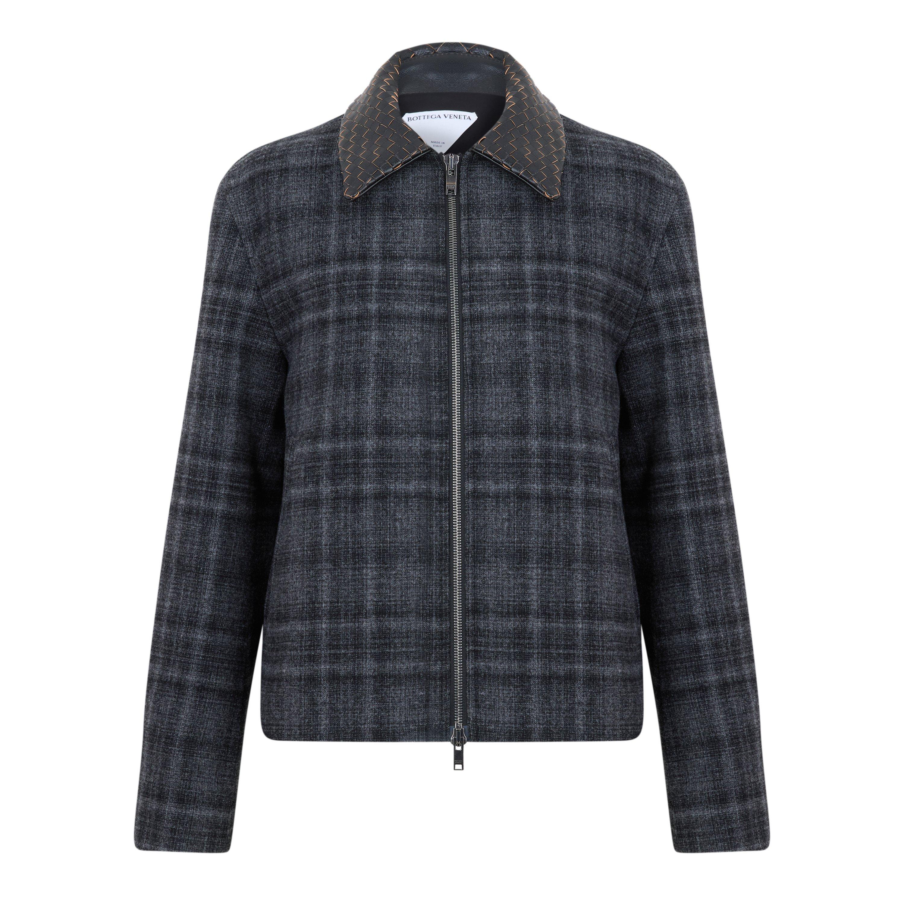 Multi - Bottega Veneta - Men's Check Intrec Wool Bomber Jacket - 1