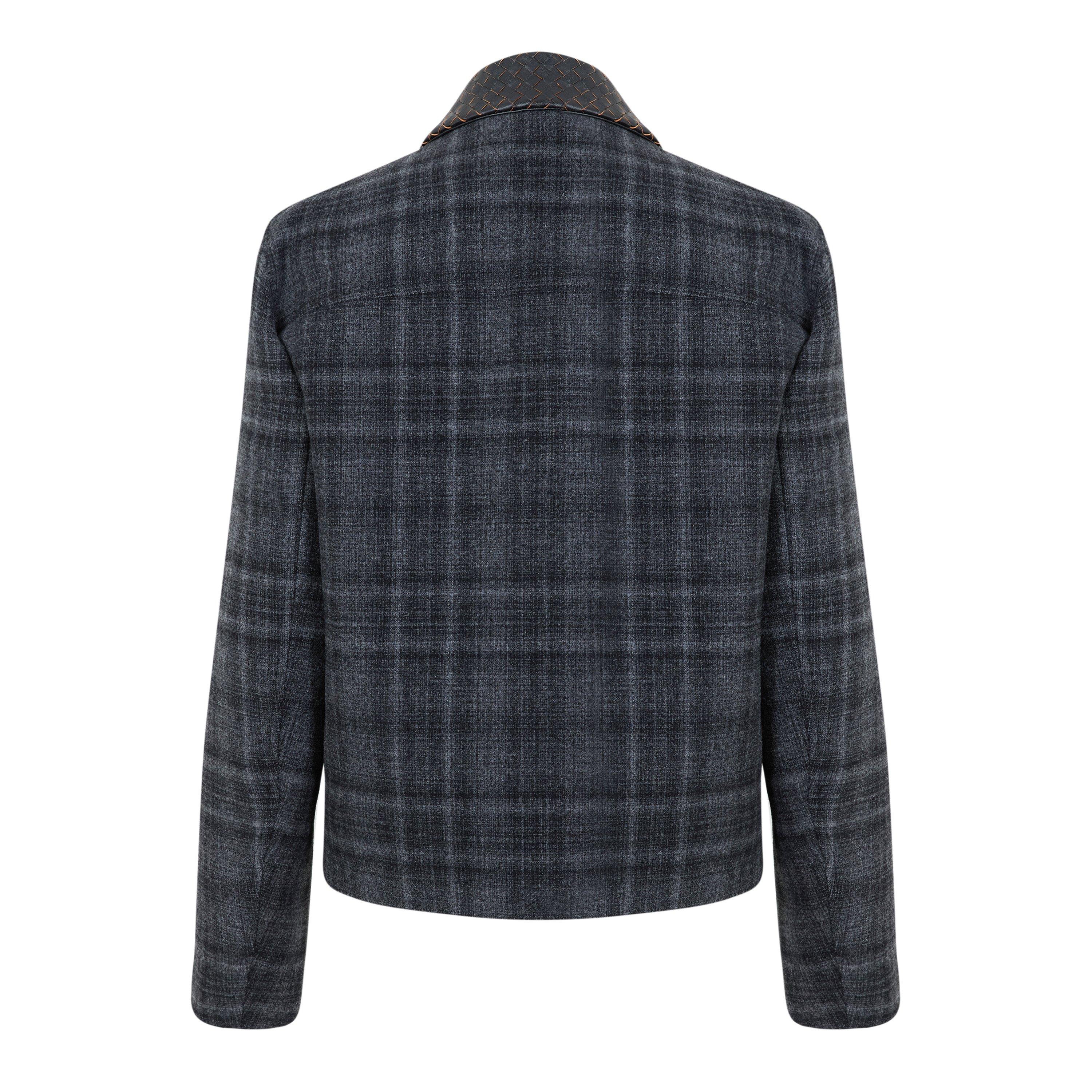 Multi - Bottega Veneta - Men's Check Intrec Wool Bomber Jacket - 2