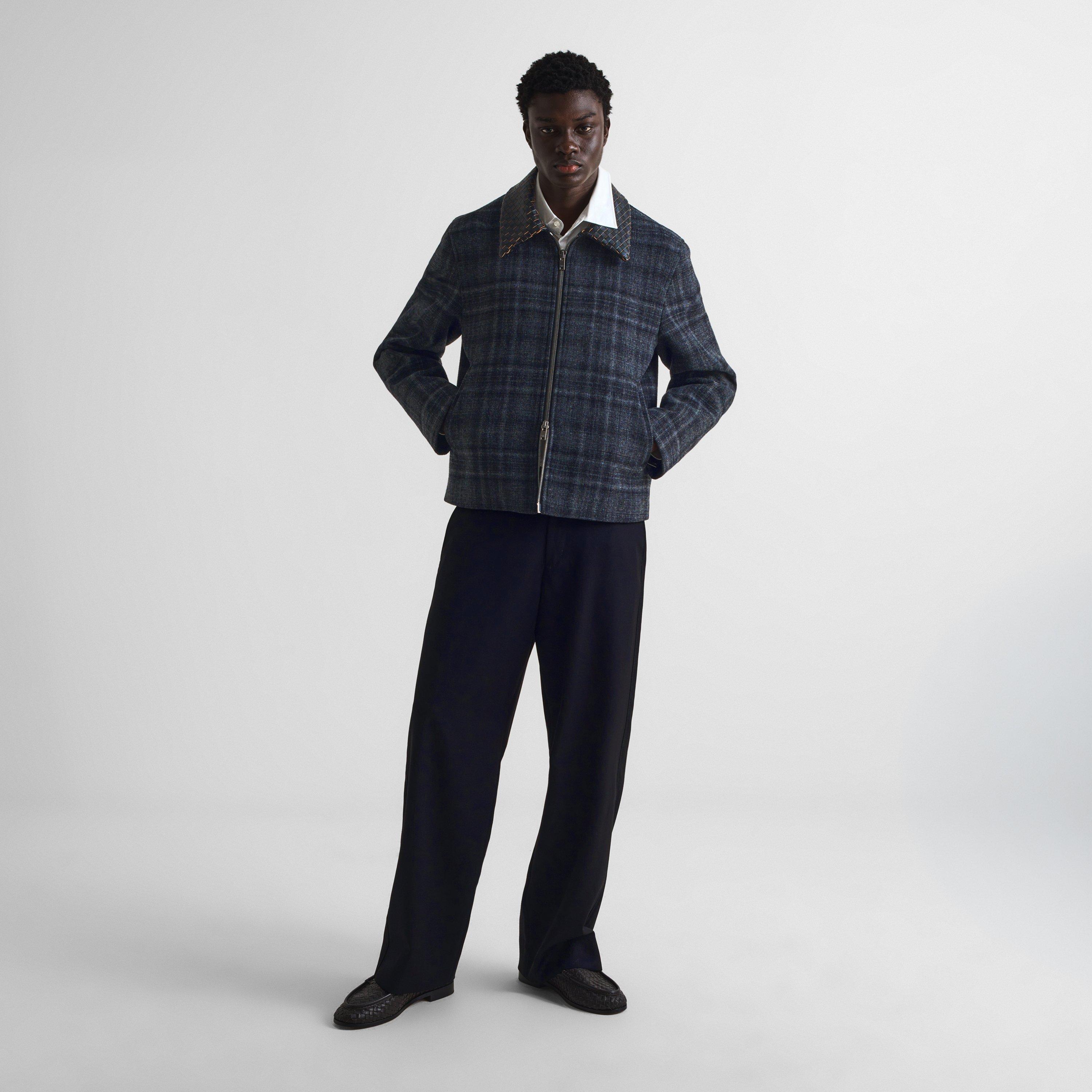 Multi - Bottega Veneta - Men's Check Intrec Wool Bomber Jacket - 6