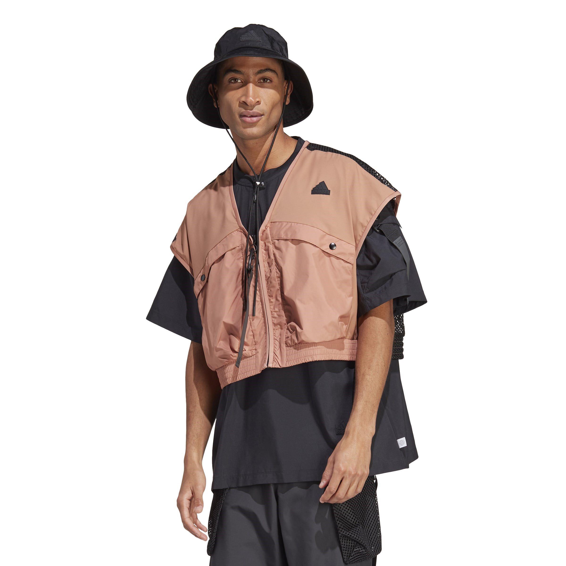 Lehm Schichten - adidas - Adidas City Escape Premium Water Resistant Sleeveless Oversized Fit Softshell Jacket - 2