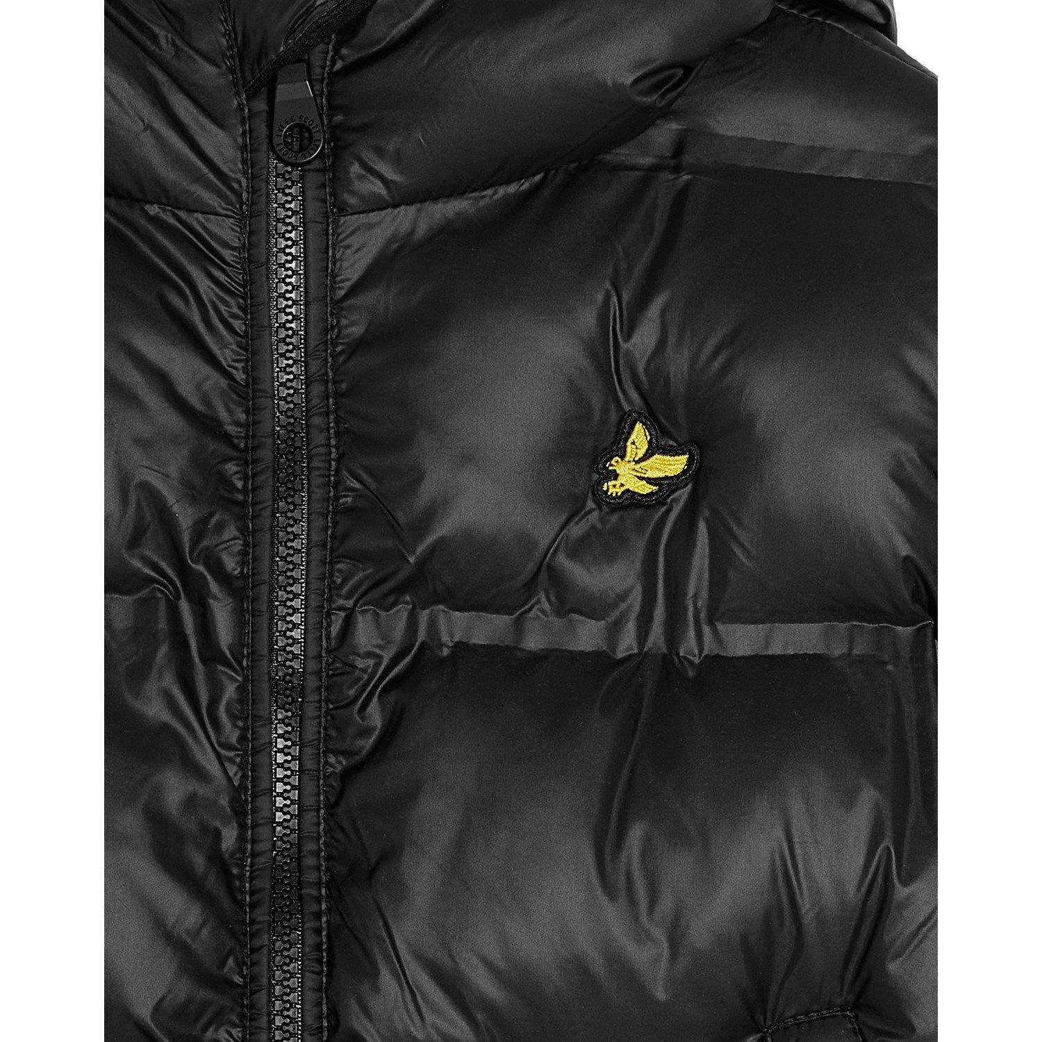 Jet Black - Lyle and Scott - Kids' Cropped Short Puffer Jacket - 1