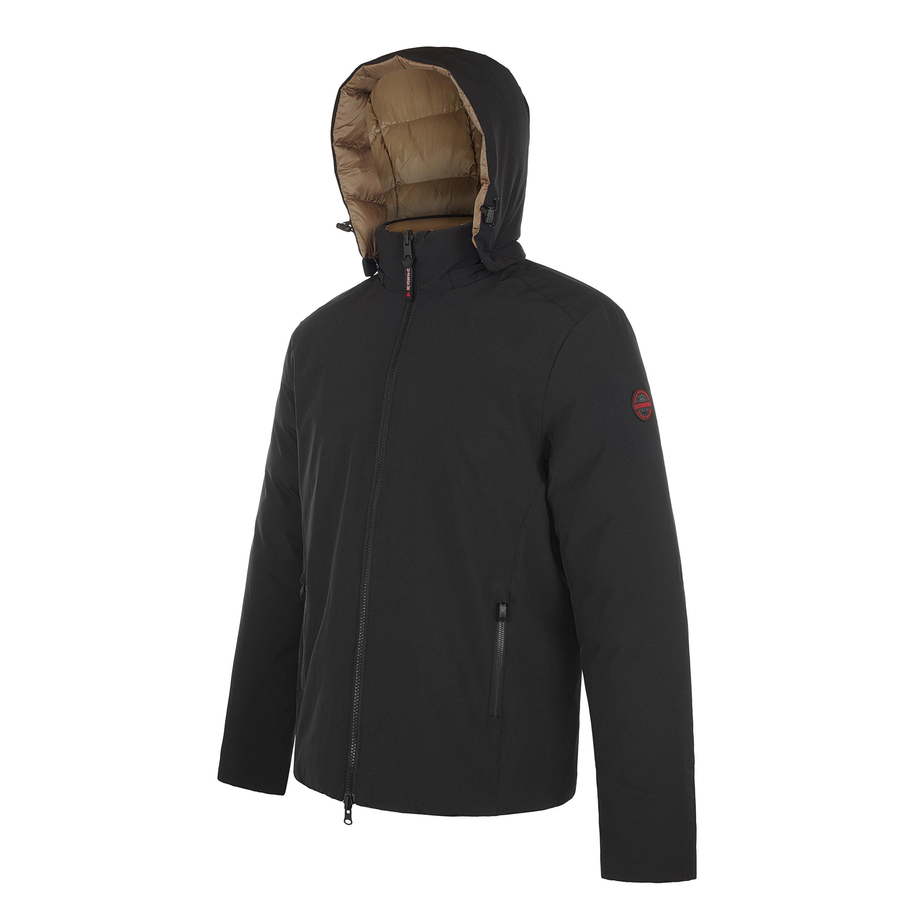 Black - Museum - Men's Reversible Baffle Short Puffer Jacket - 3