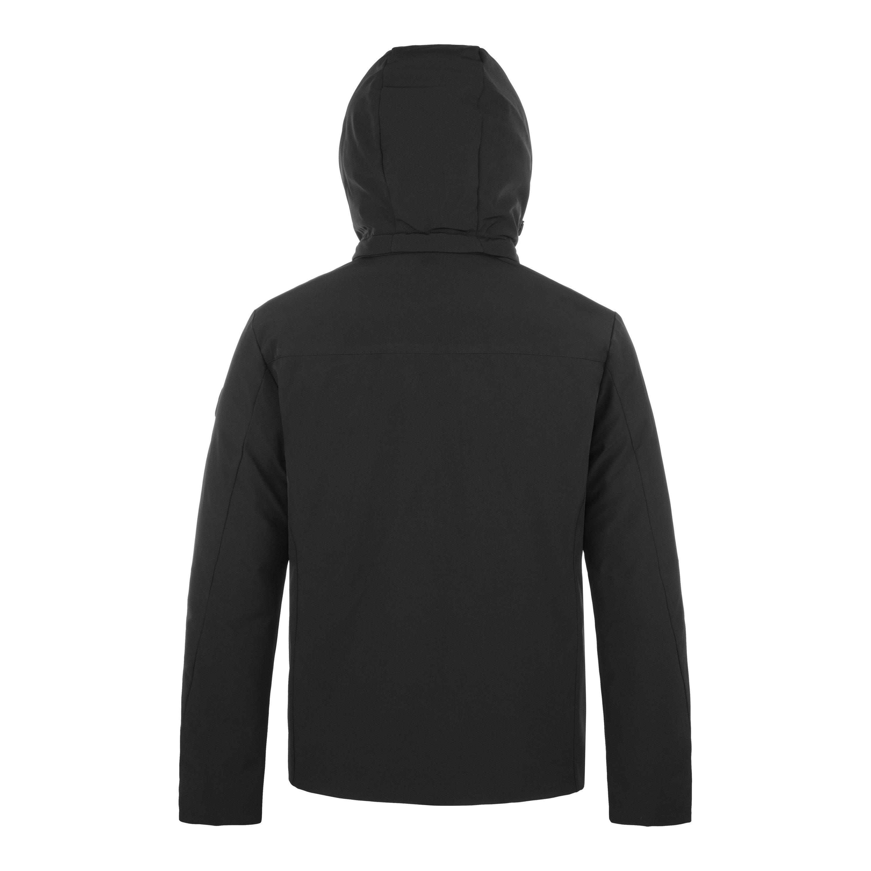 Zwart - Museum - Men's Reversible Baffle Short Puffer Jacket - 2