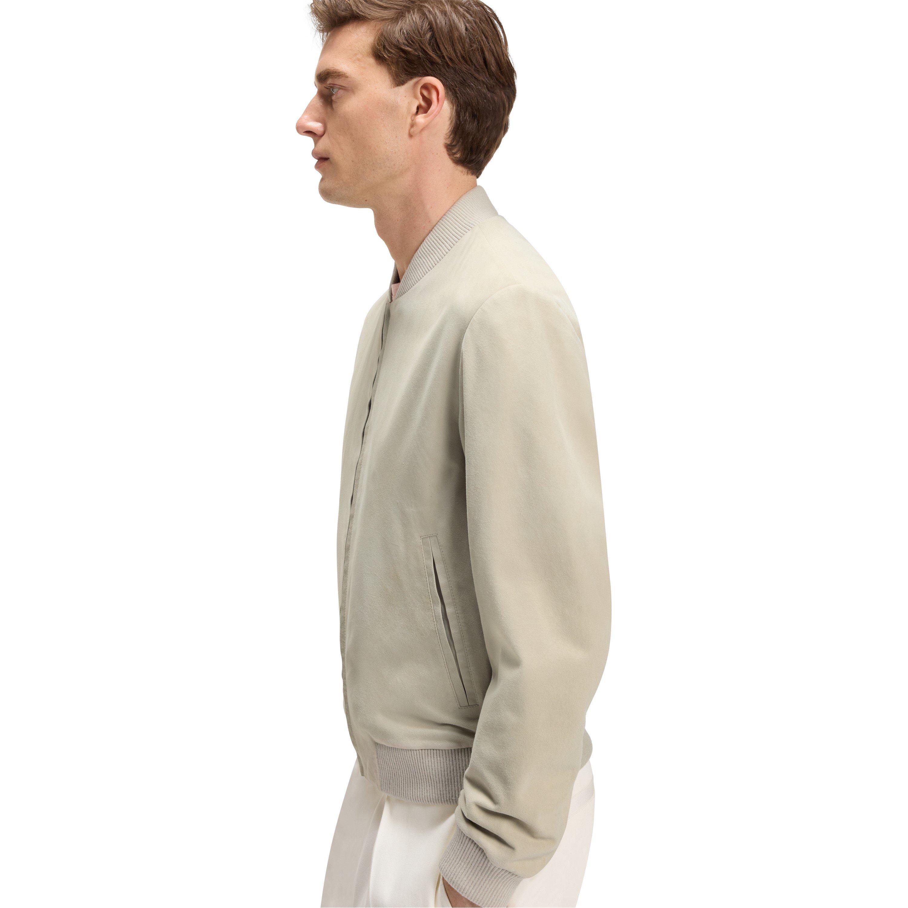 Light Beige 276 - Boss - Men's BECKHAM x BOSS Long Sleeve Bomber Overshirt - 4