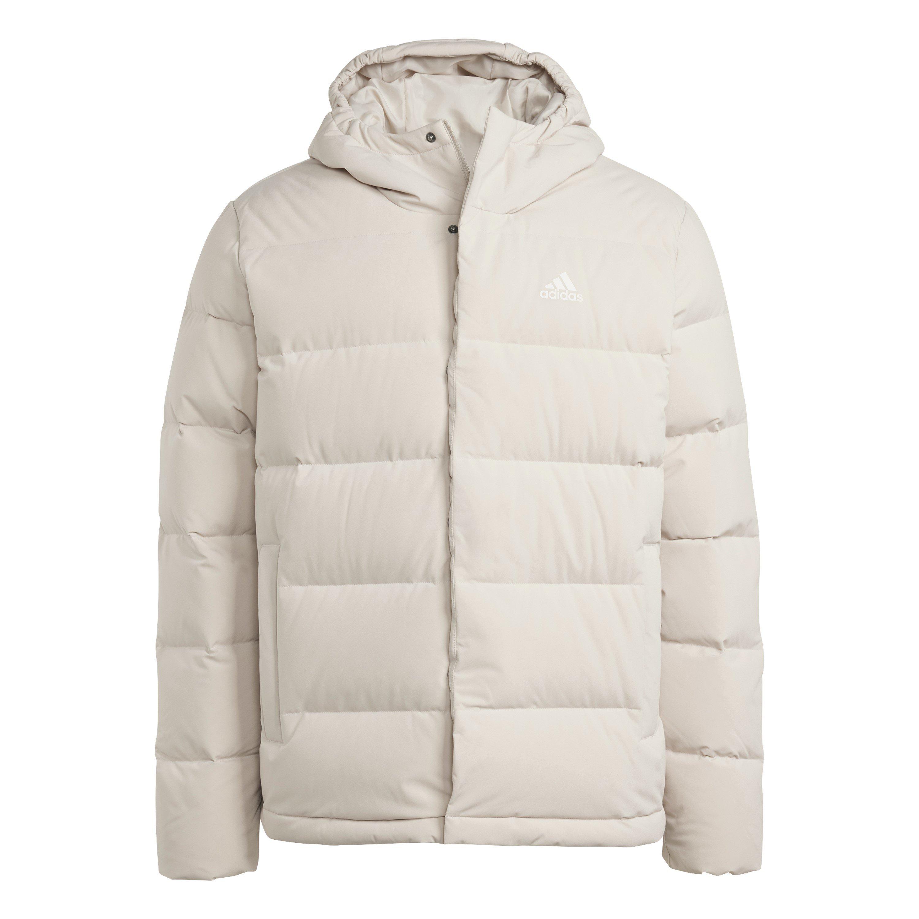 Adidas Men's Helionic Hooded Down Jacket - Wonder Beige - M