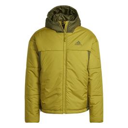 adidas Bsc 3-Stripes Puffy Hooded Jacket Mens Puffer