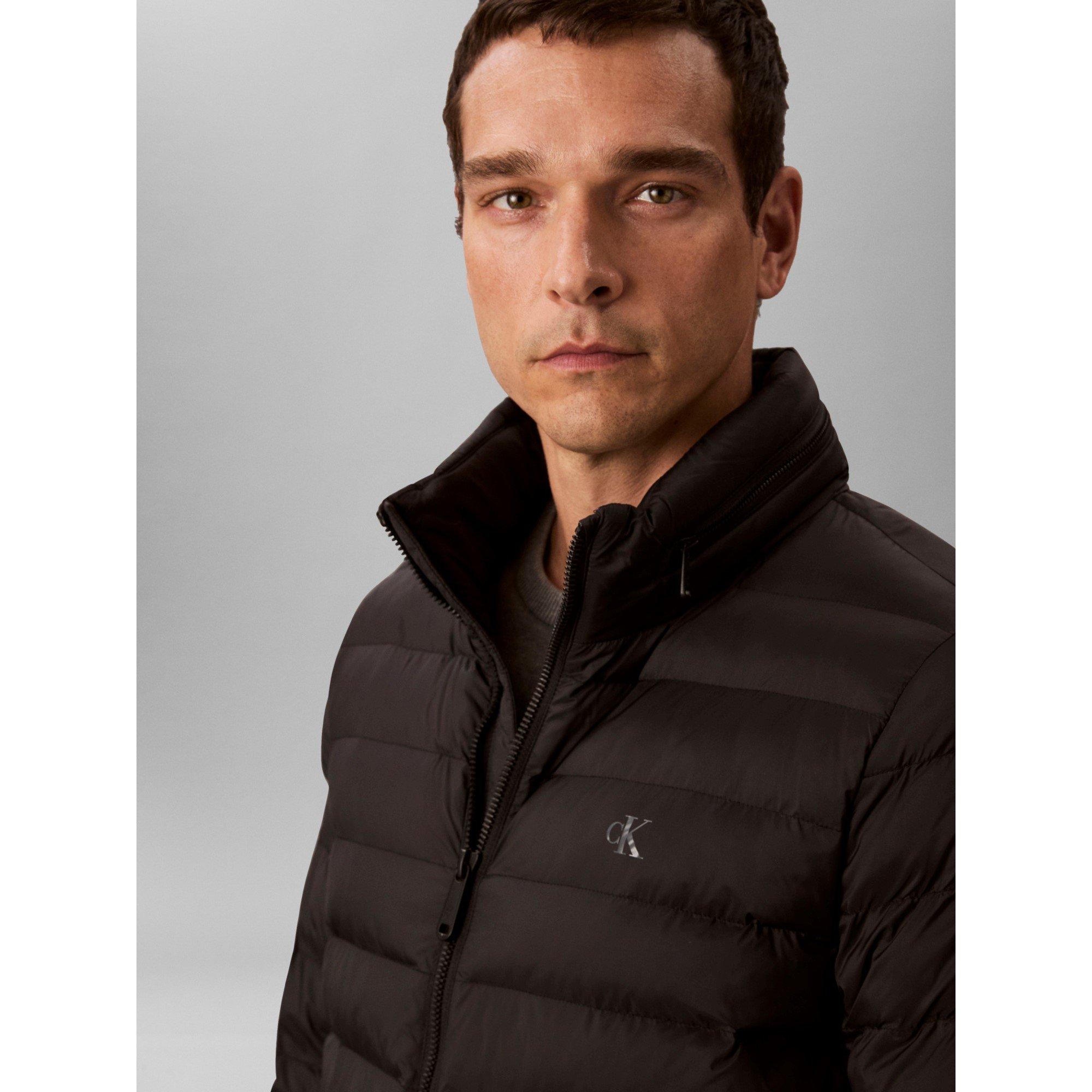 Black - Calvin Klein Jeans - Men's Full-Zip Shorts Puffer Jacket - 5
