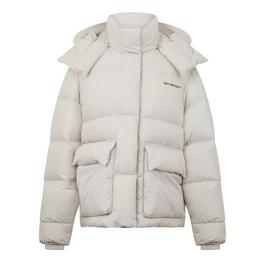 Off White Peach Puffer Jacket