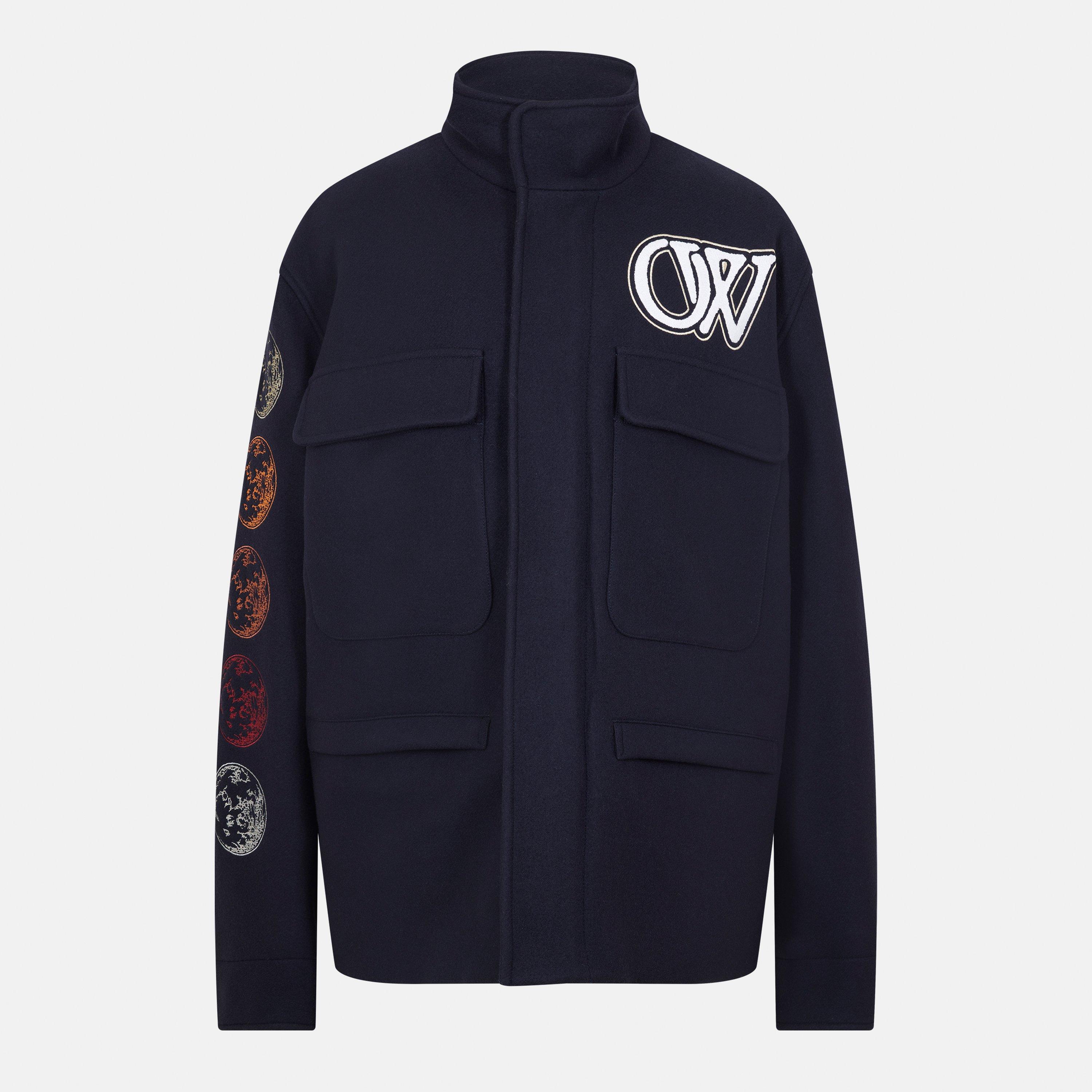 Multi - Off White - Men's Quilted Short Puffer Jacket - 1
