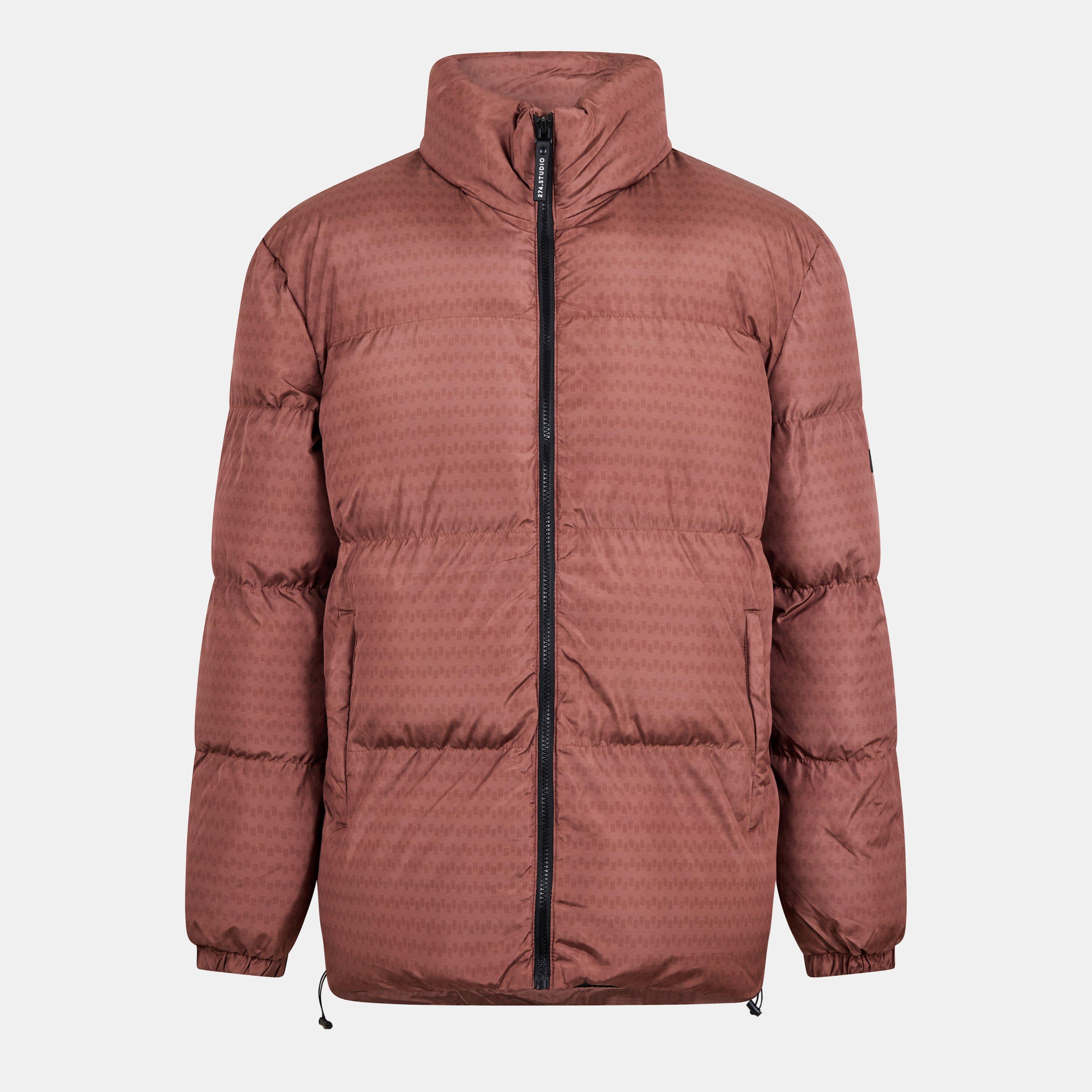 Brown - NY Concept - Men's Textured Puffer Jacket - 1