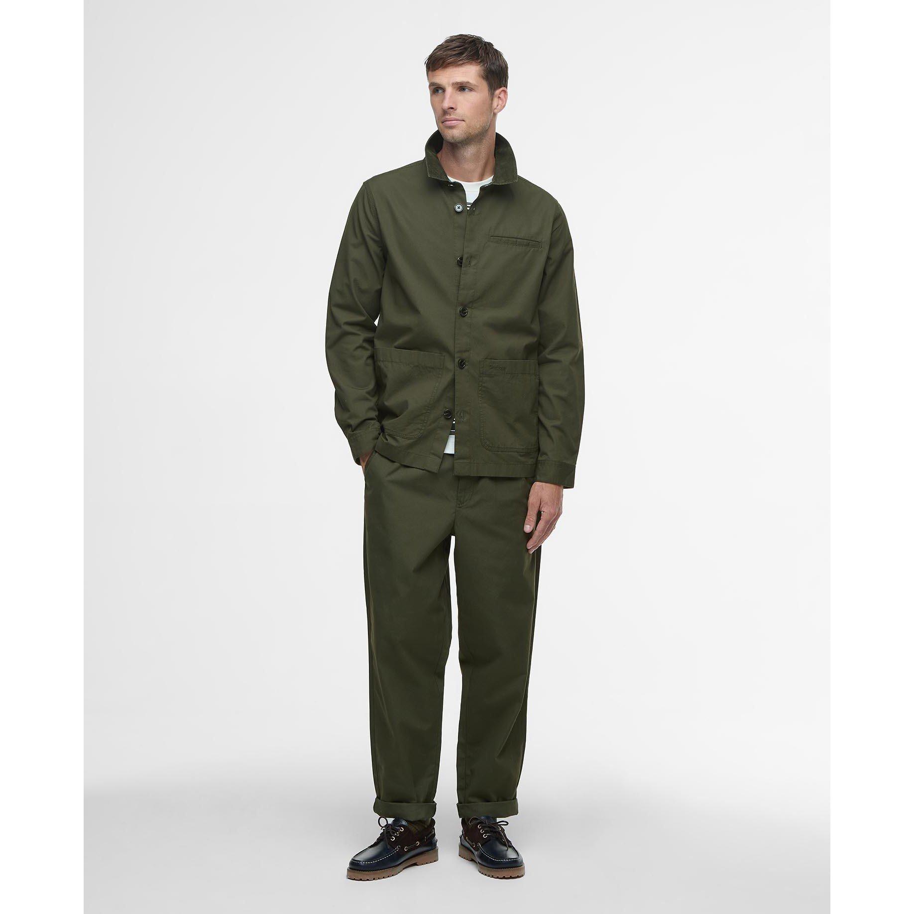 Olive OL51 - Barbour - Mens Cole Tailored Overshirt - 8