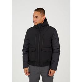 Brave Soul Soft Shell Puffer Jacket with Hood