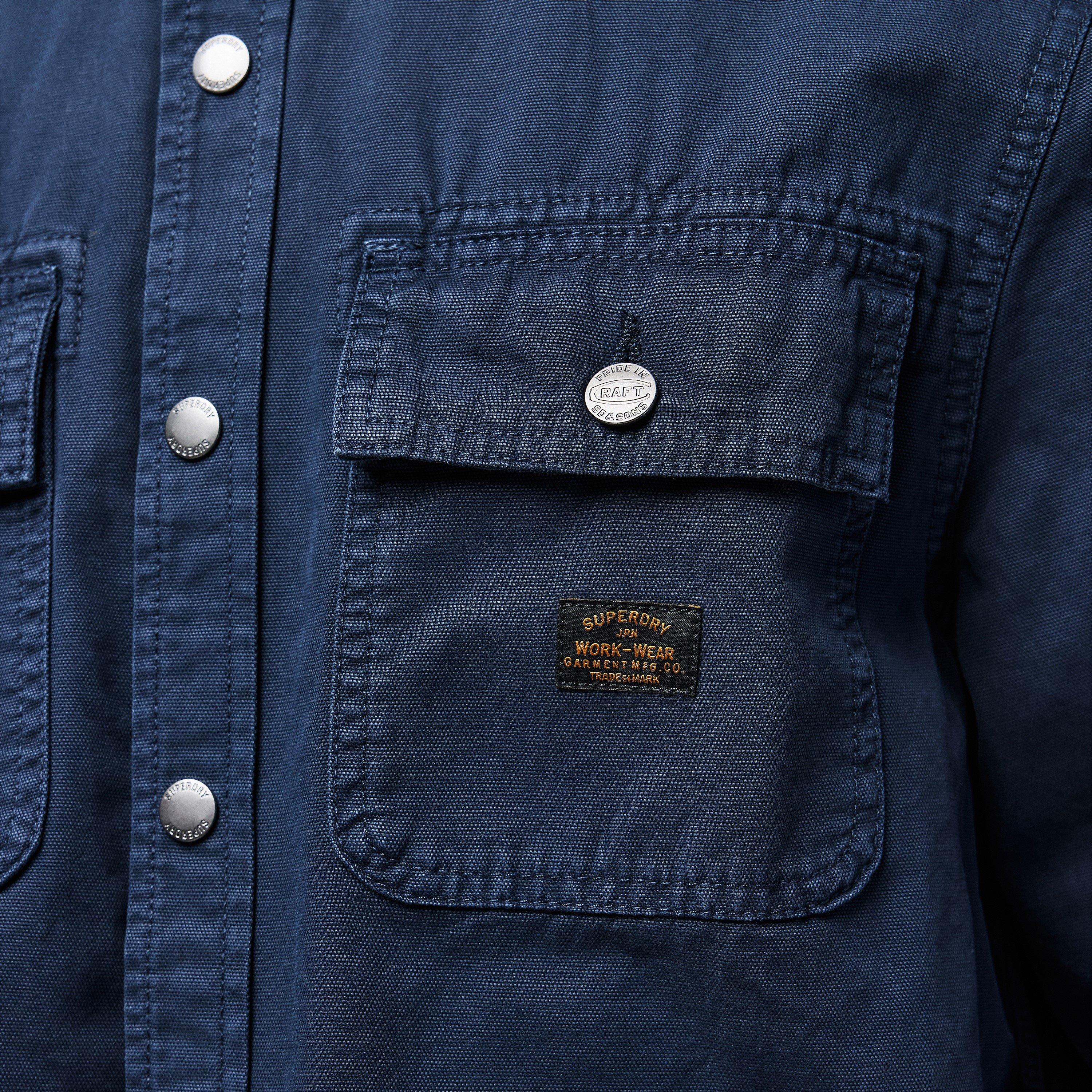 Blu navy - Superdry - Men's Canvas Overshirt - 5
