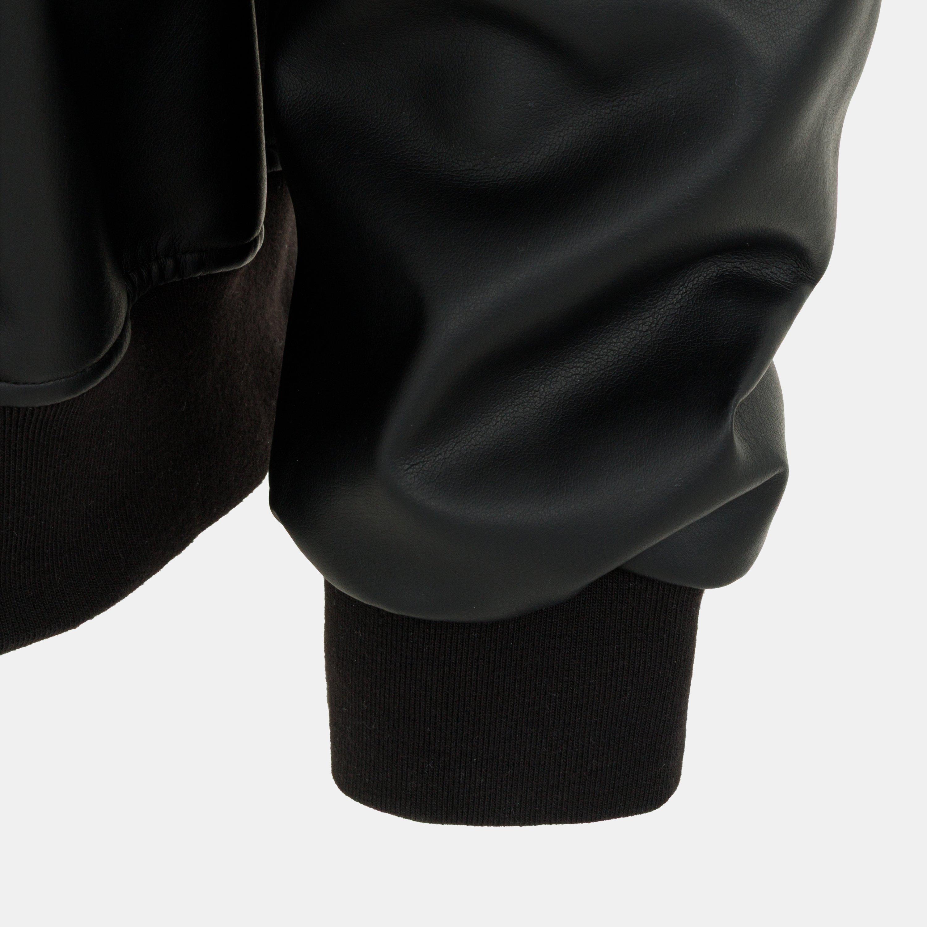 Schwarz - Firetrap - Hood PU Jacket Mens - 7